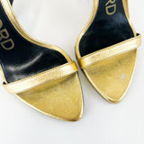 Tom Ford Gold Padlock Sandal Size 35