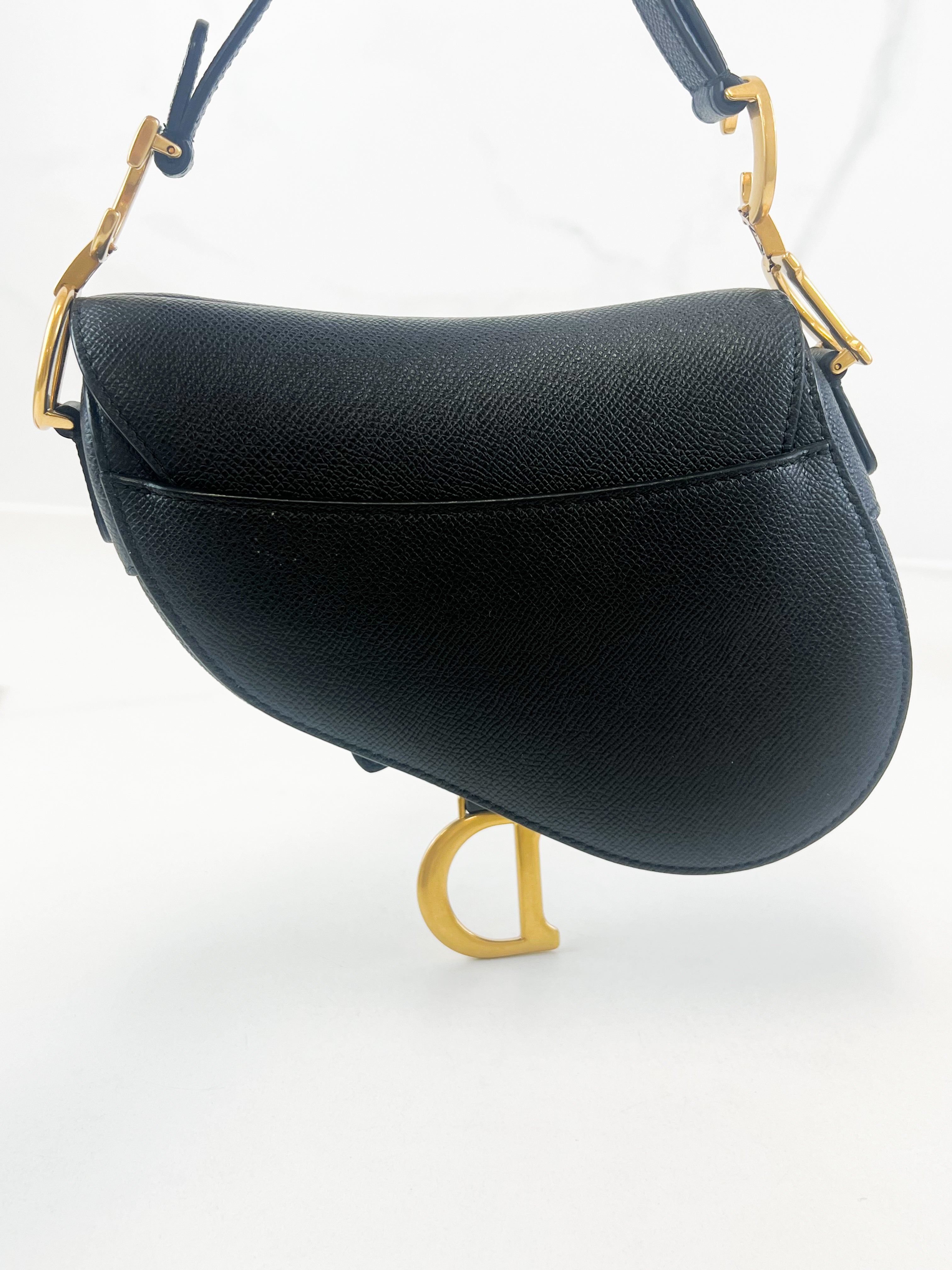 Christian Dior Mini Black Saddle