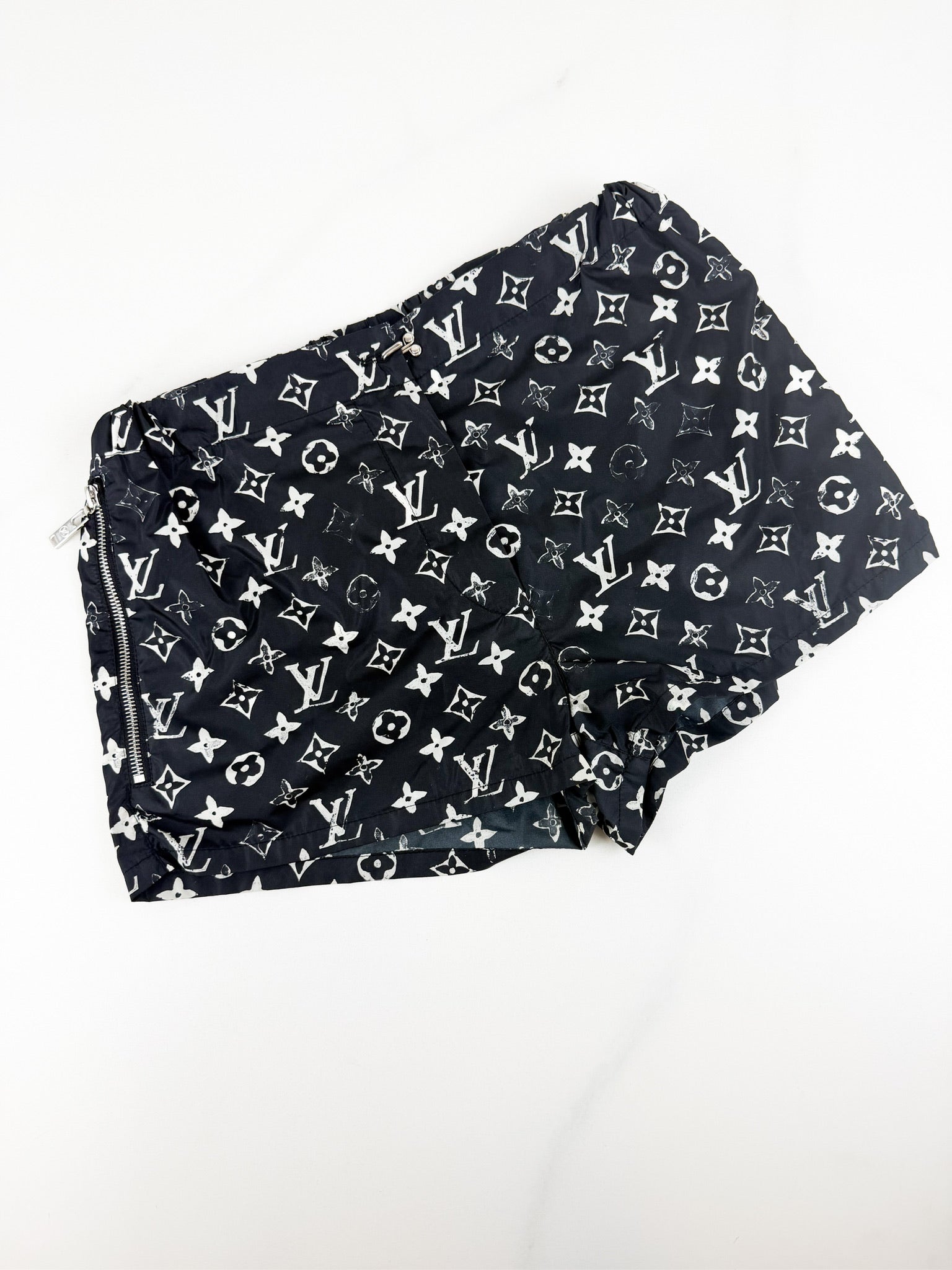 Louis Vuitton Black Stencil-effect Midnight Jogging Shorts Size 34