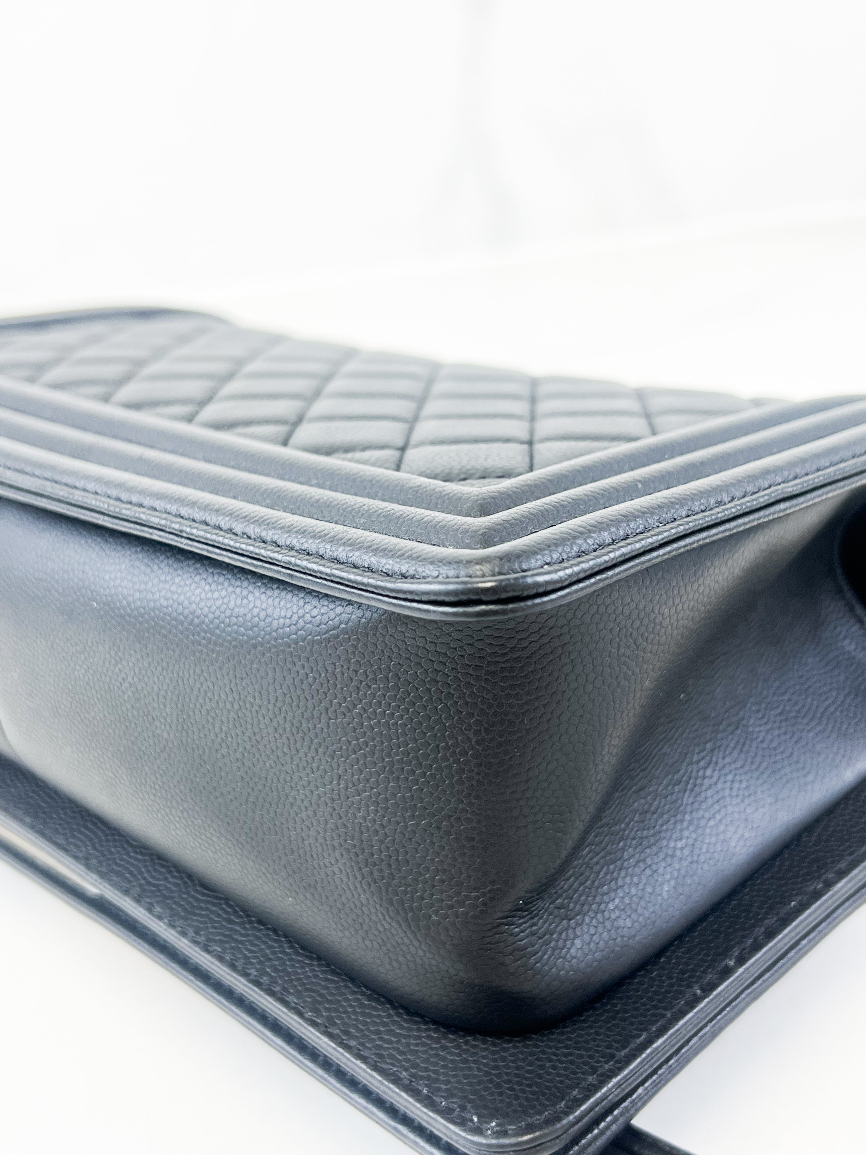 Chanel Black Old Medium Caviar Boy Bag GHW