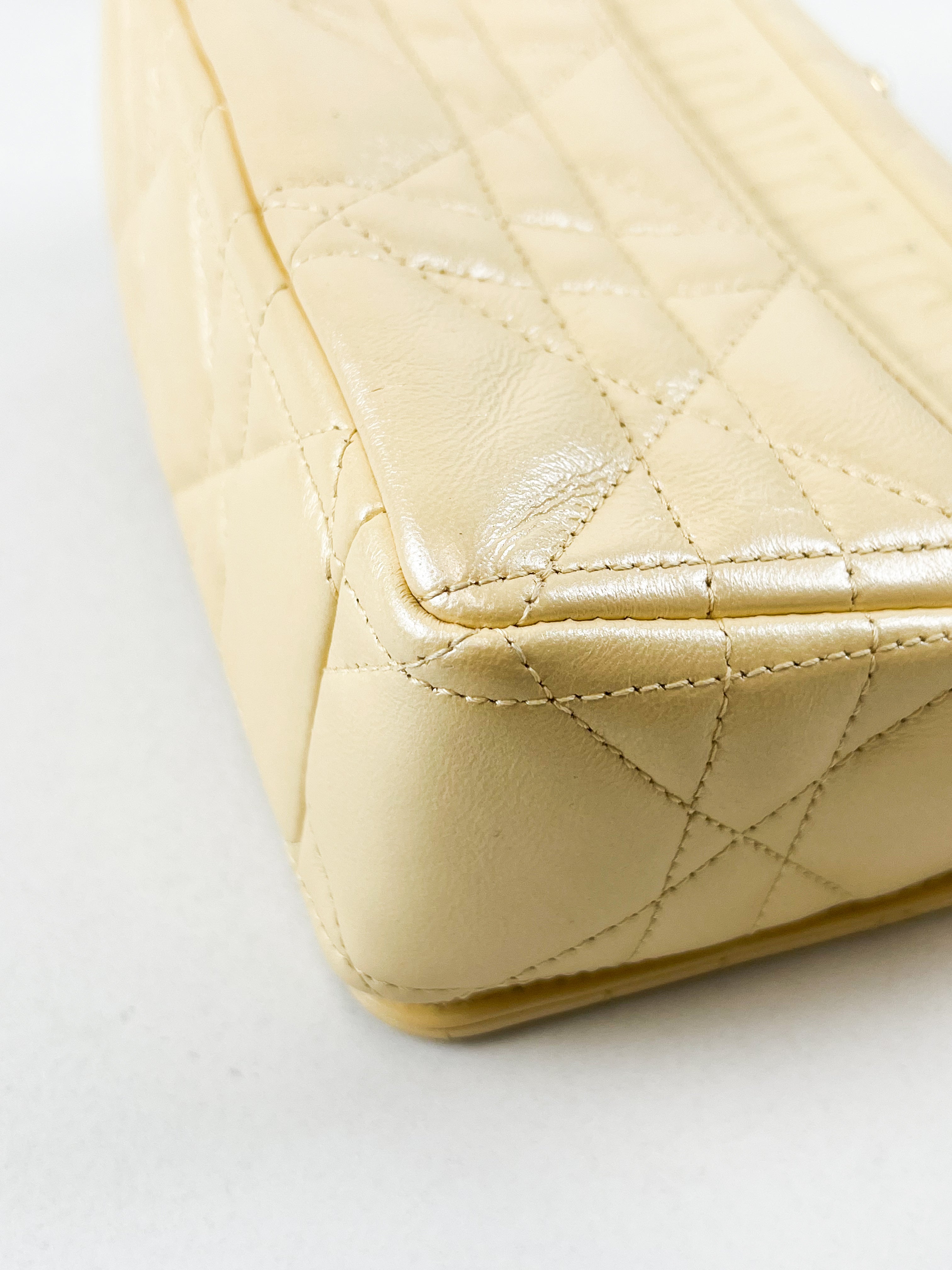 Christian Dior Medium Caro Bag in Butter with GHW