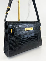 Saint Laurent Manhattan Medium Croc Bag