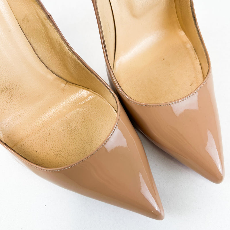 Christian Louboutin Nude Pigalle 120 Patent Calf 39