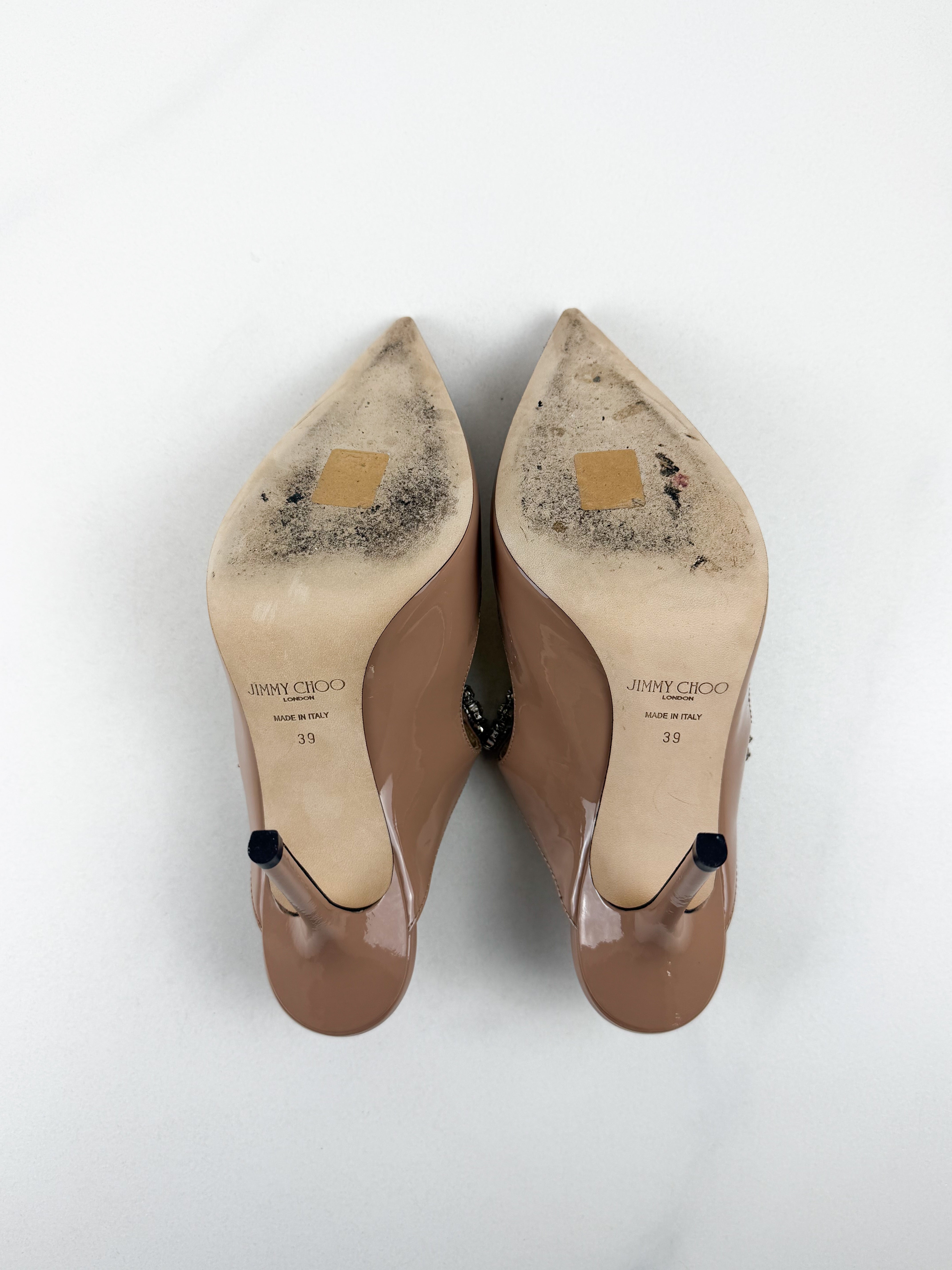 Jimmy Choo Bing Ballet Pink Patent Mule Size 39