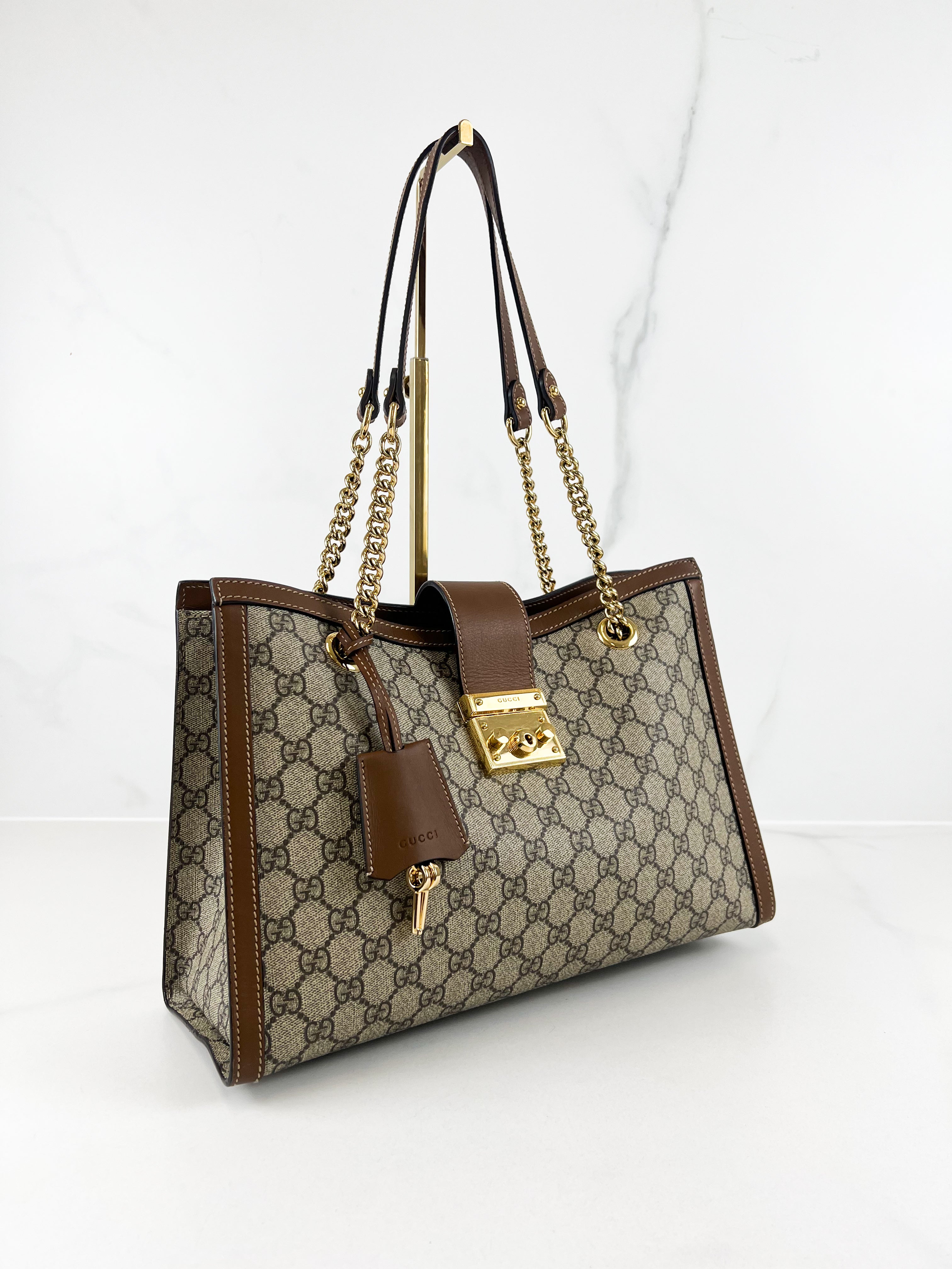 Gucci GG Supreme Large Padlock Tote Bag