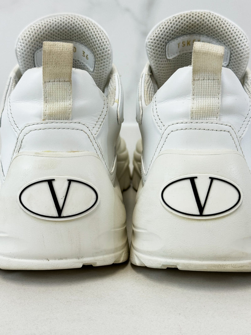 Valentino Garavani Gumboy White Leather Sneakers Size 36