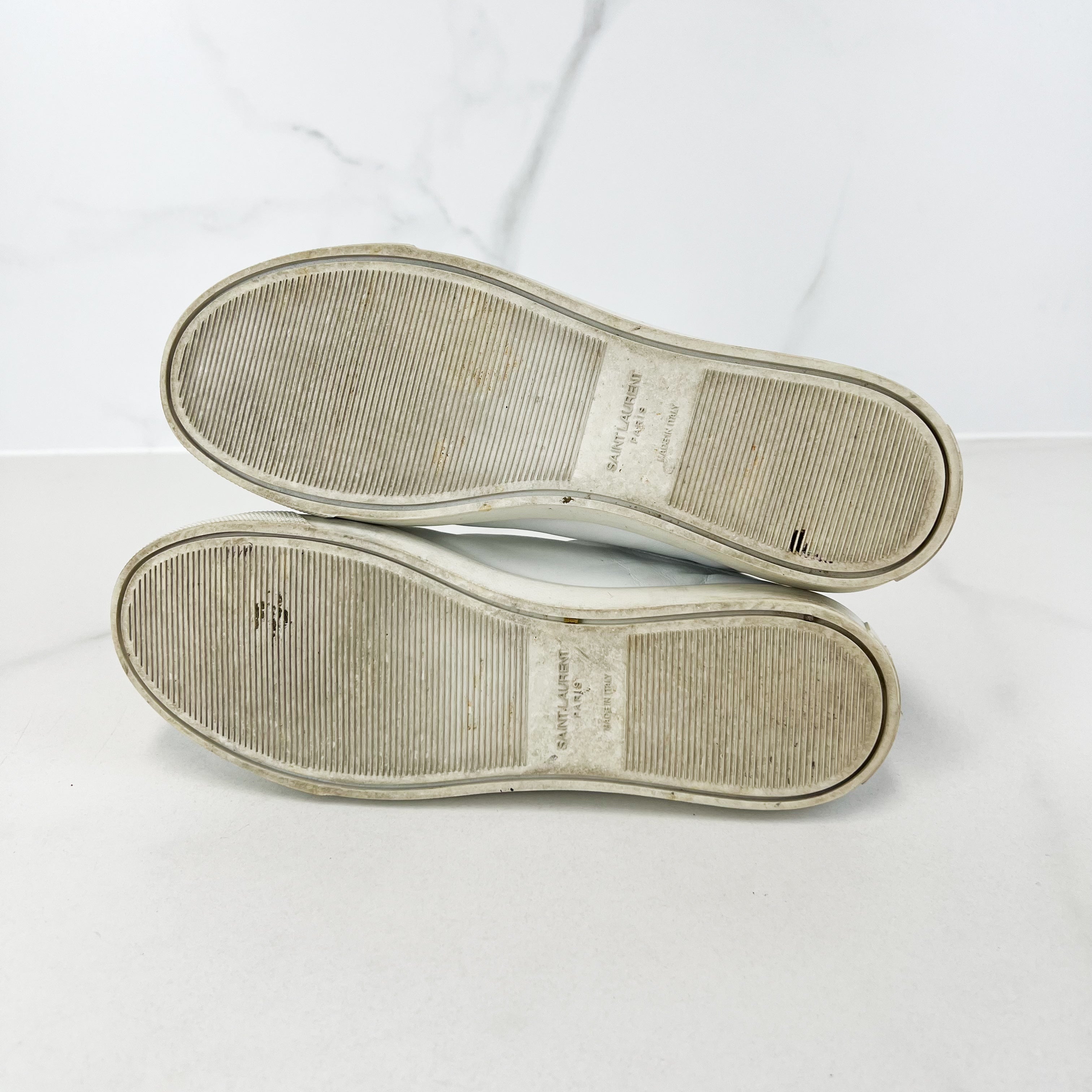 Saint Laurent Andy Leather Sneakers Size 38