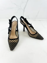 Christian Dior Black Slingback Pumps Size 35.5