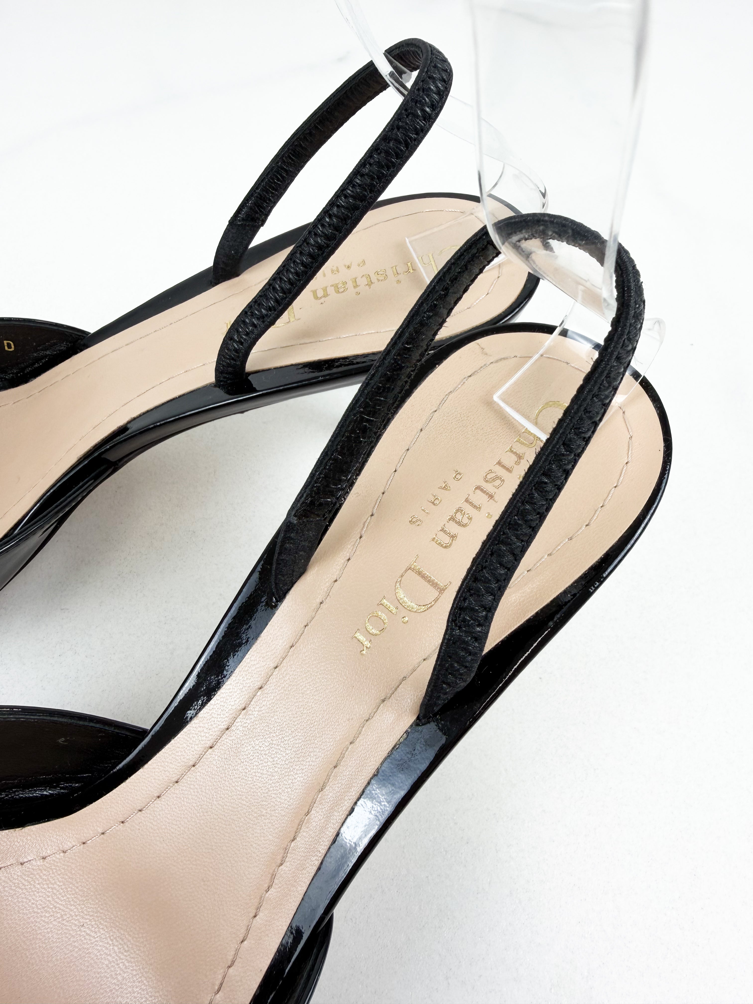 Christian Dior La Parisienne Slingback Kitten Heel Size 41