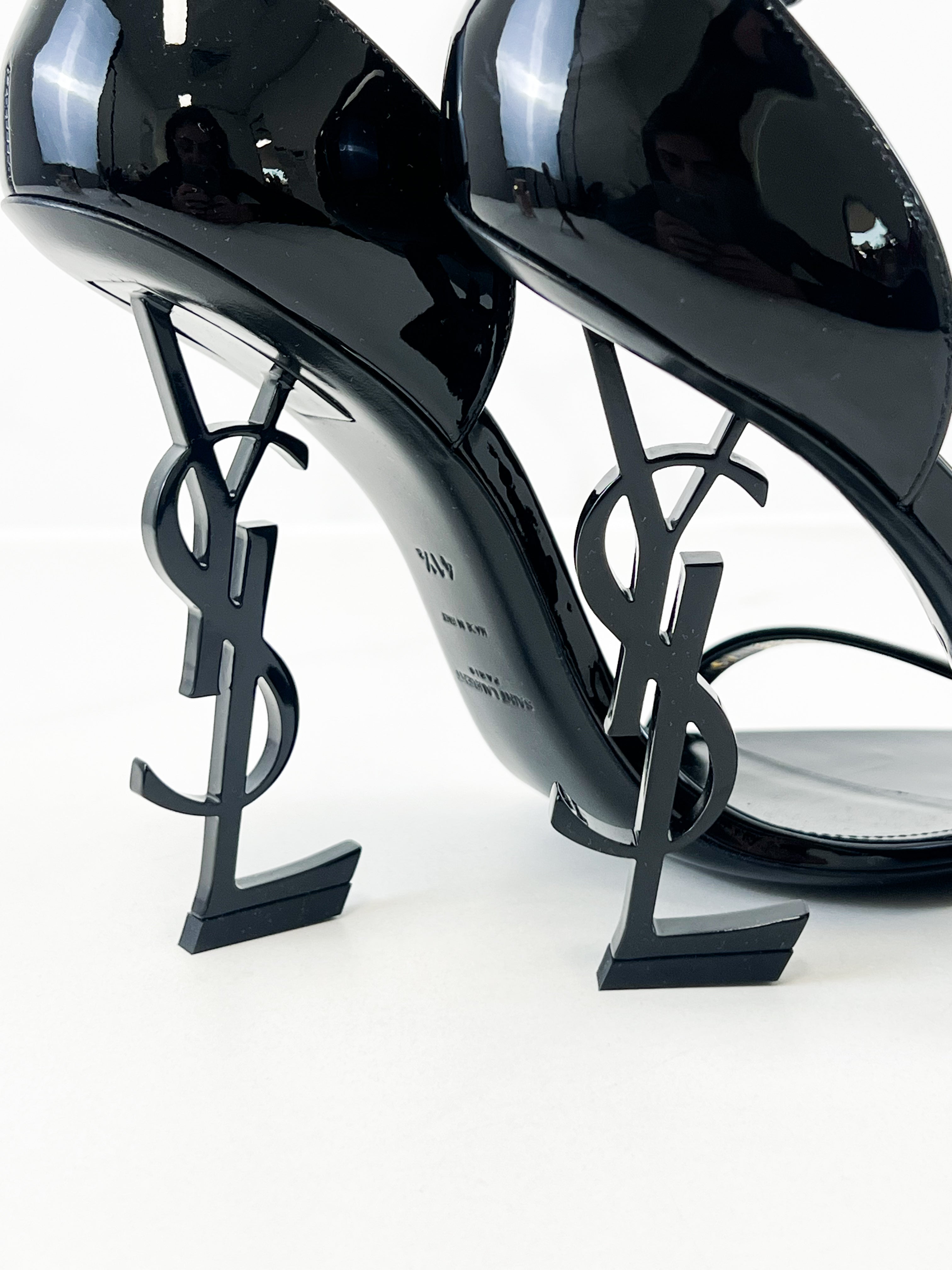 Saint Laurent Opyum Patent Leather Sandal Size 41.5