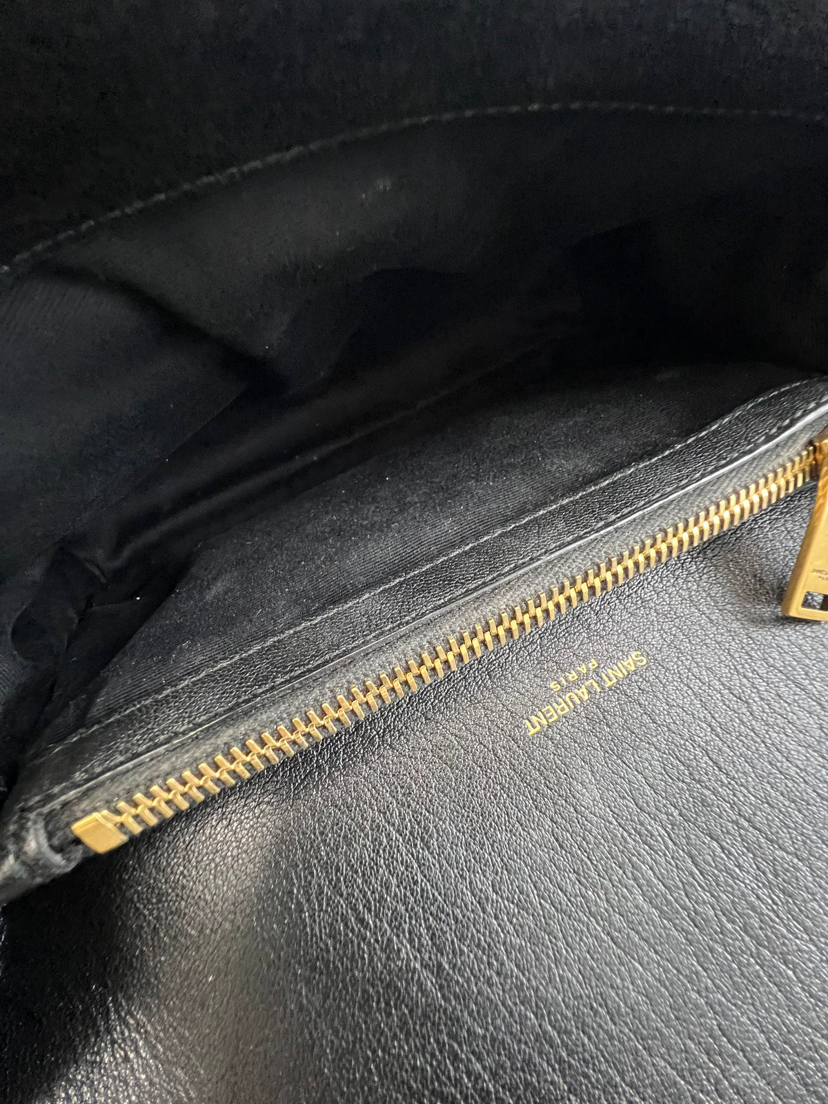 Saint Laurent Black College Bag with GHW