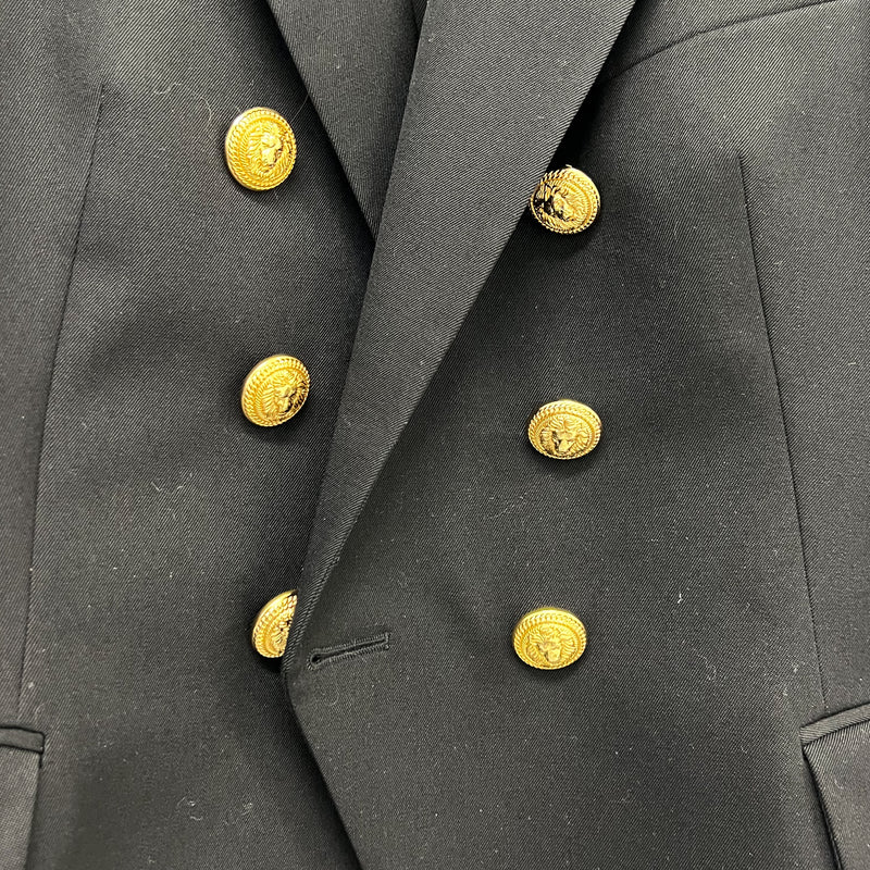 Balmain Blazer with Gold Buttons in Black