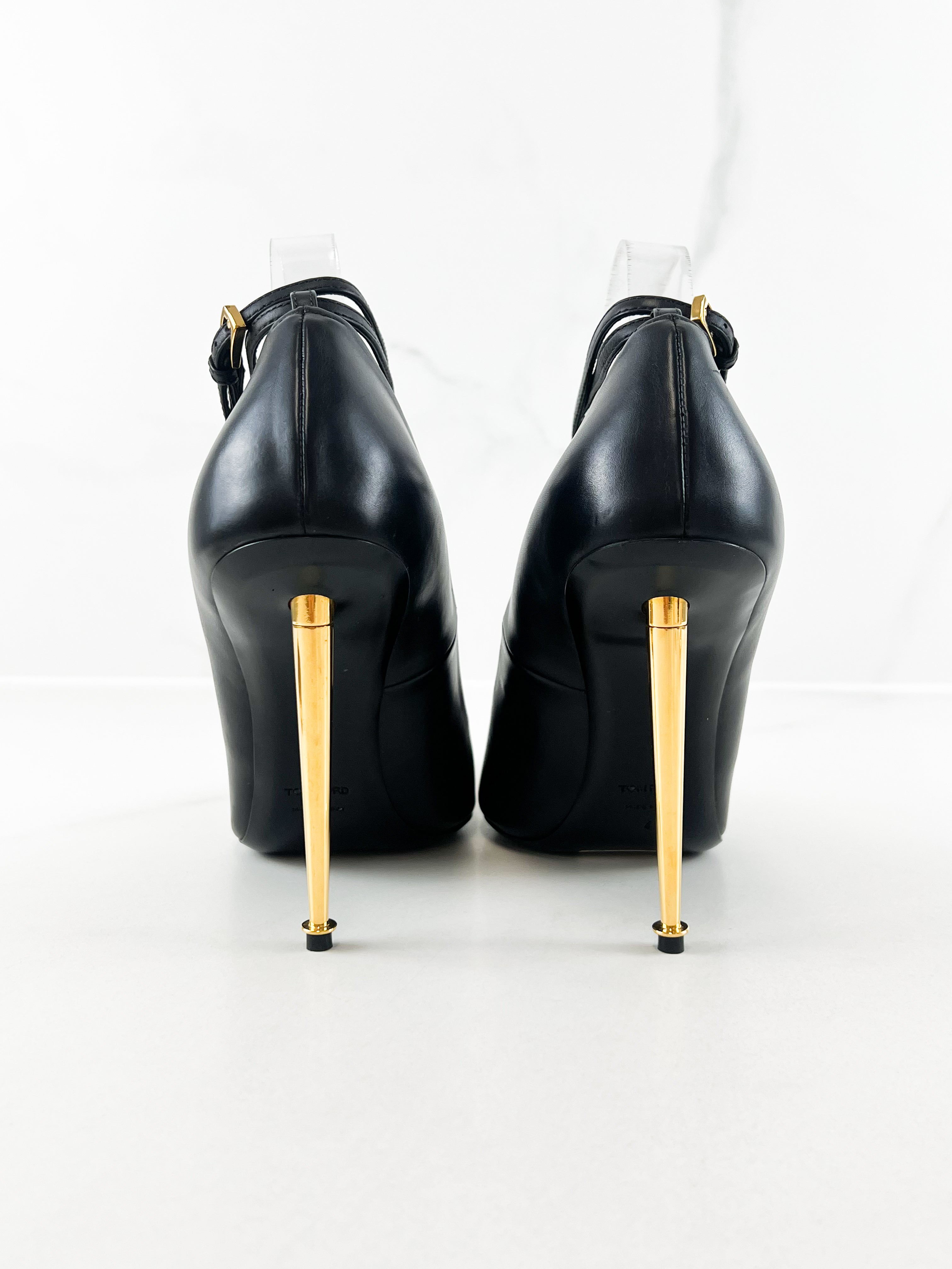 Tom Ford Padlock Leather Pumps Size 41