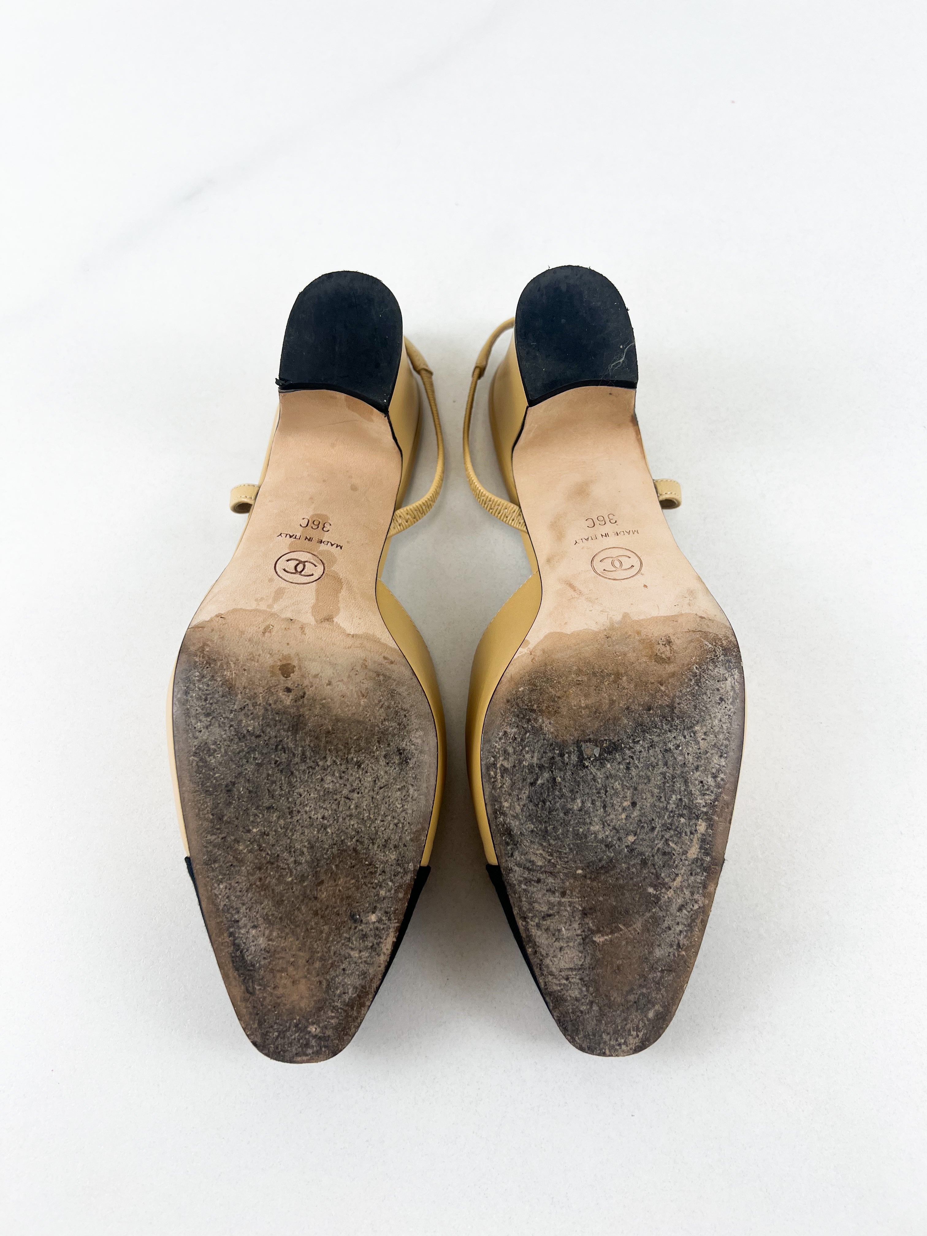 Chanel Goatskin Slingback Size 36C