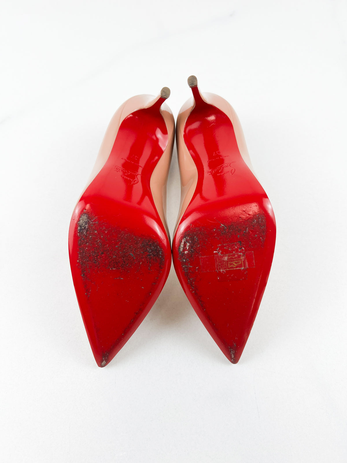 Christian Louboutin Patent Blush Kate 100mm Size 37