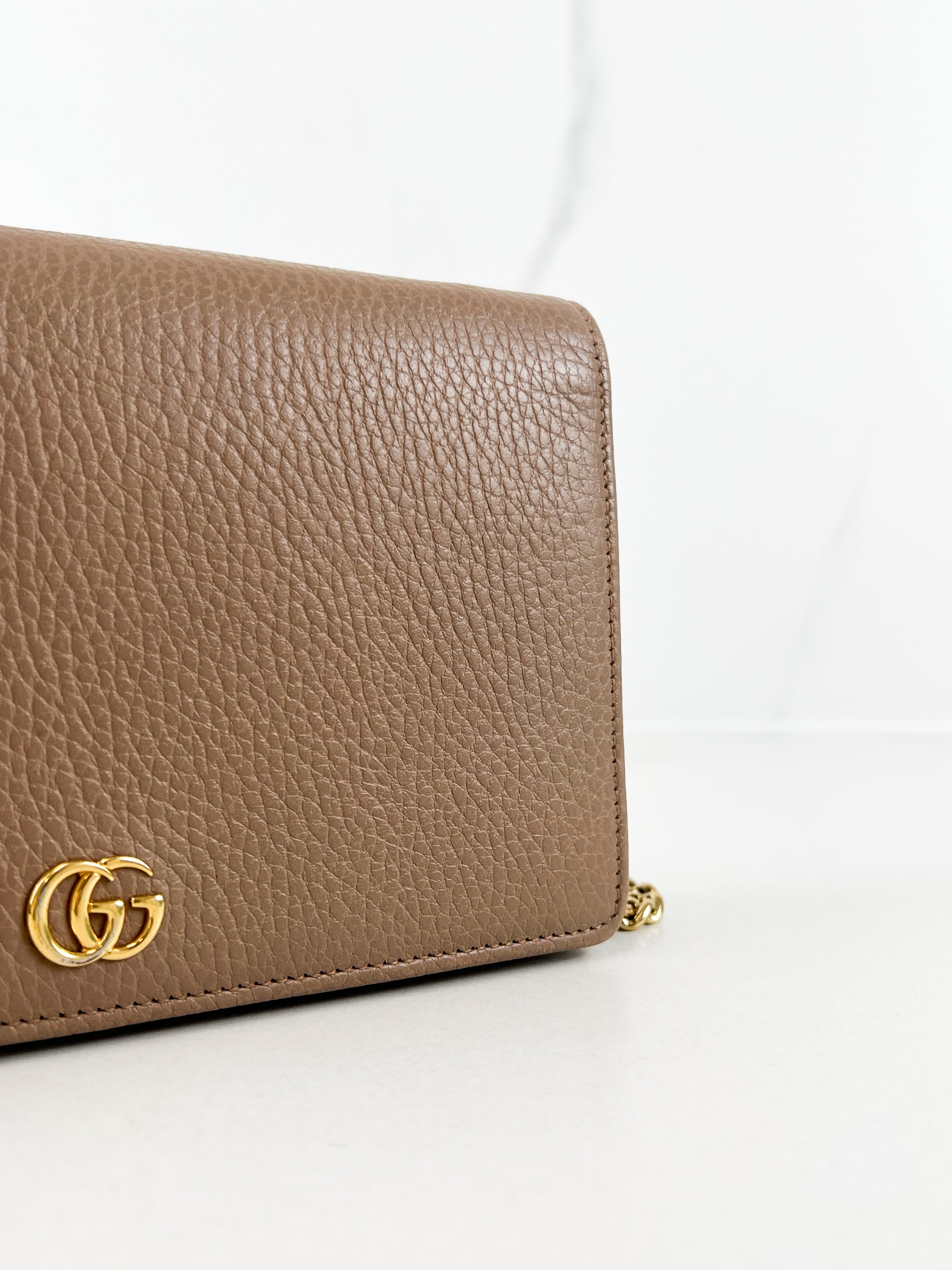 Gucci Marmont Beige WOC with GHW