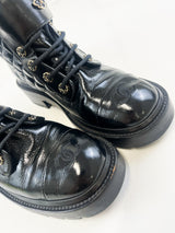 Chanel Quilted Combat Boot Size 39