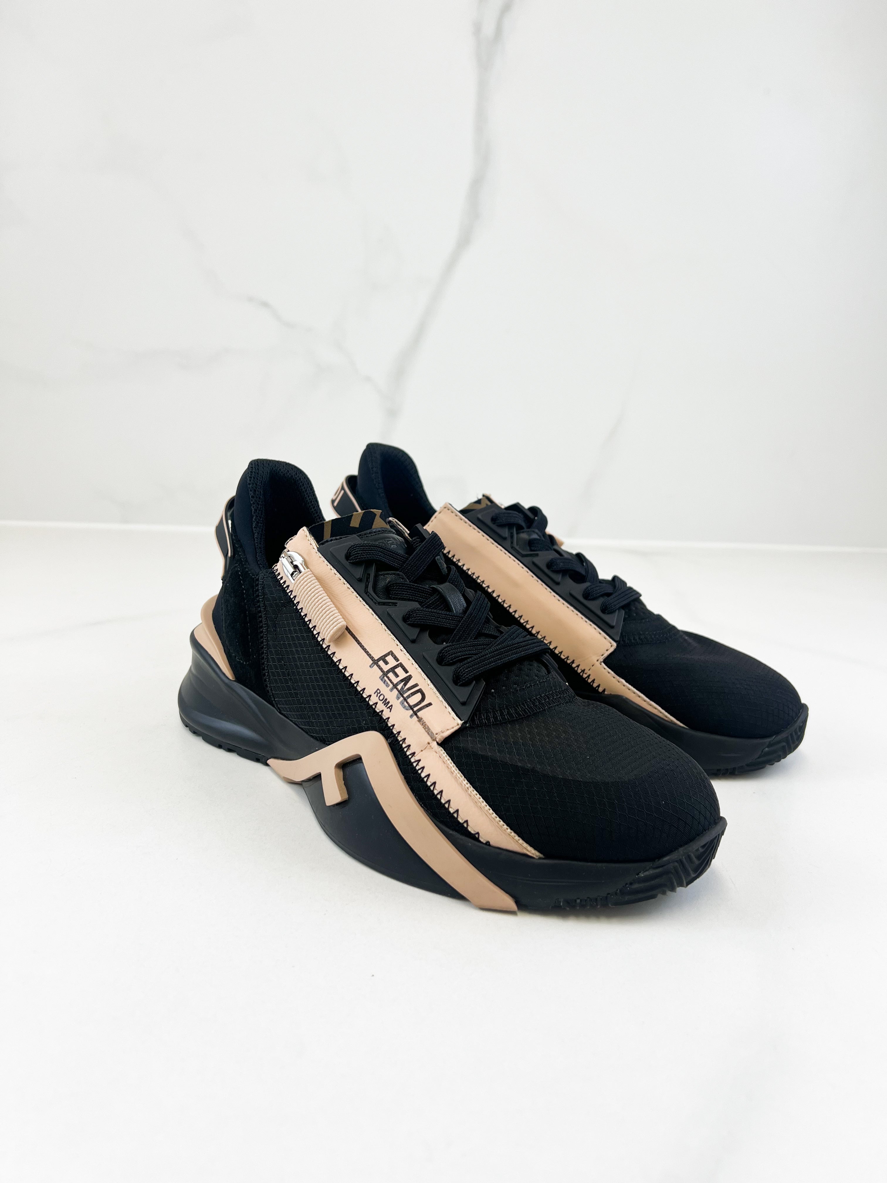 Fendi Black Flow Sneaker Size 37