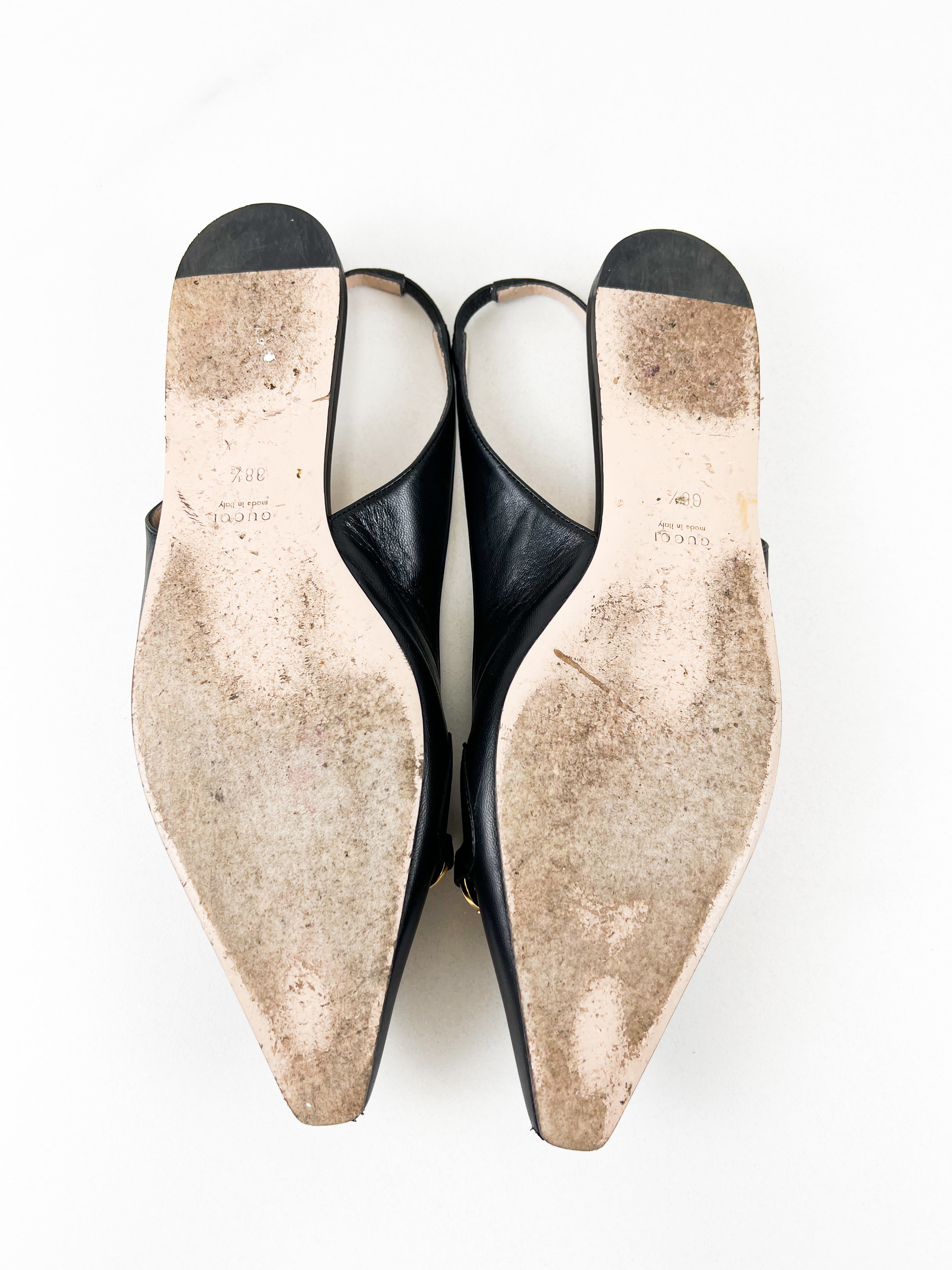 Gucci Zumi Interlocking GG Slingback Mule Size 38.5