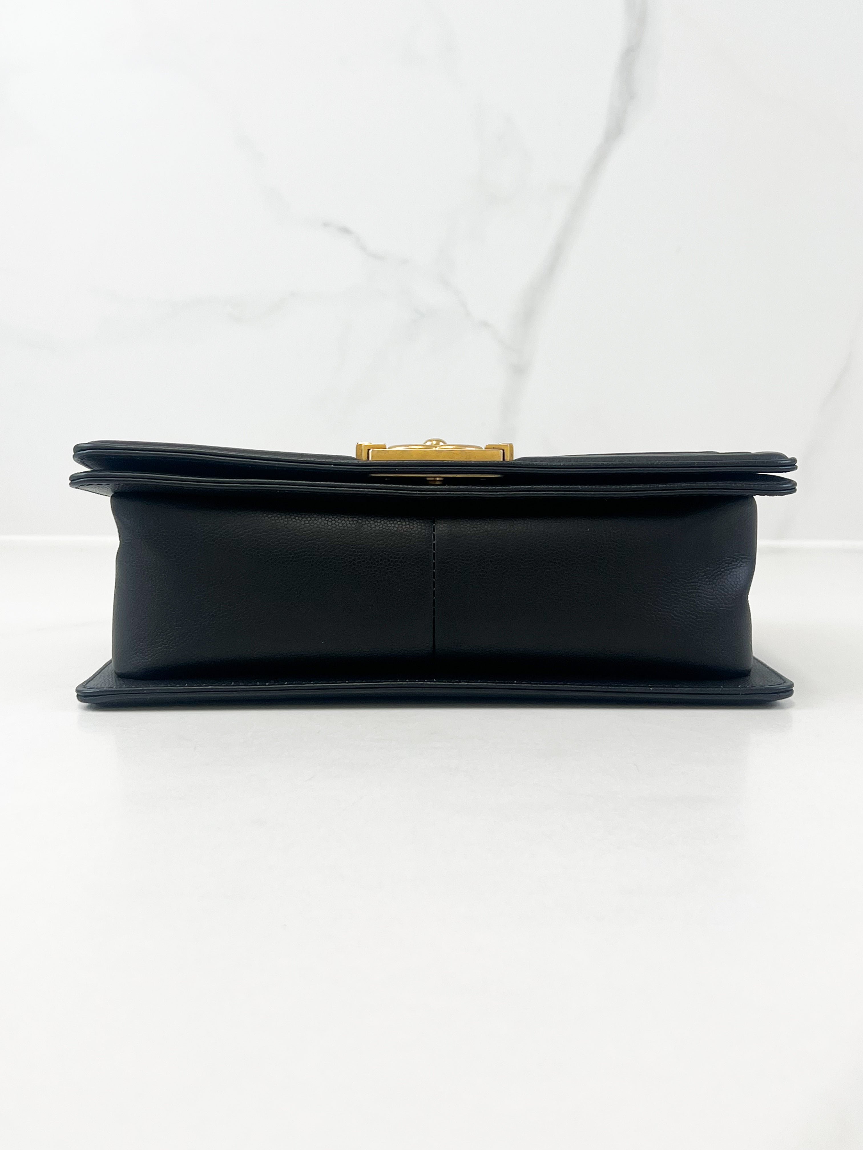 Chanel Black Old Medium Caviar Boy Bag GHW