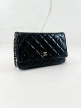 Chanel Patent Black CC WOC with SHW