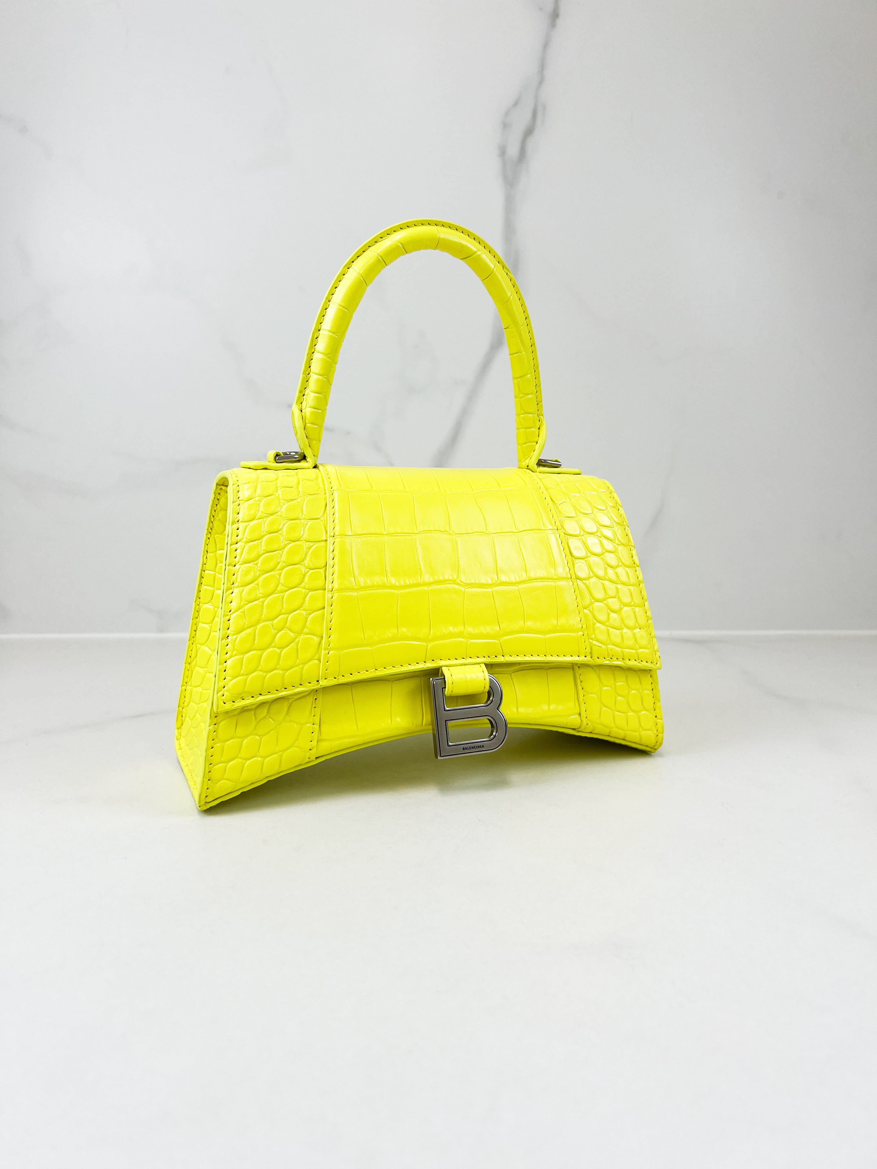 Balenciaga Small Croc Hourglass with SHW