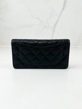Chanel CC Black Caviar Flap Wallet GHW
