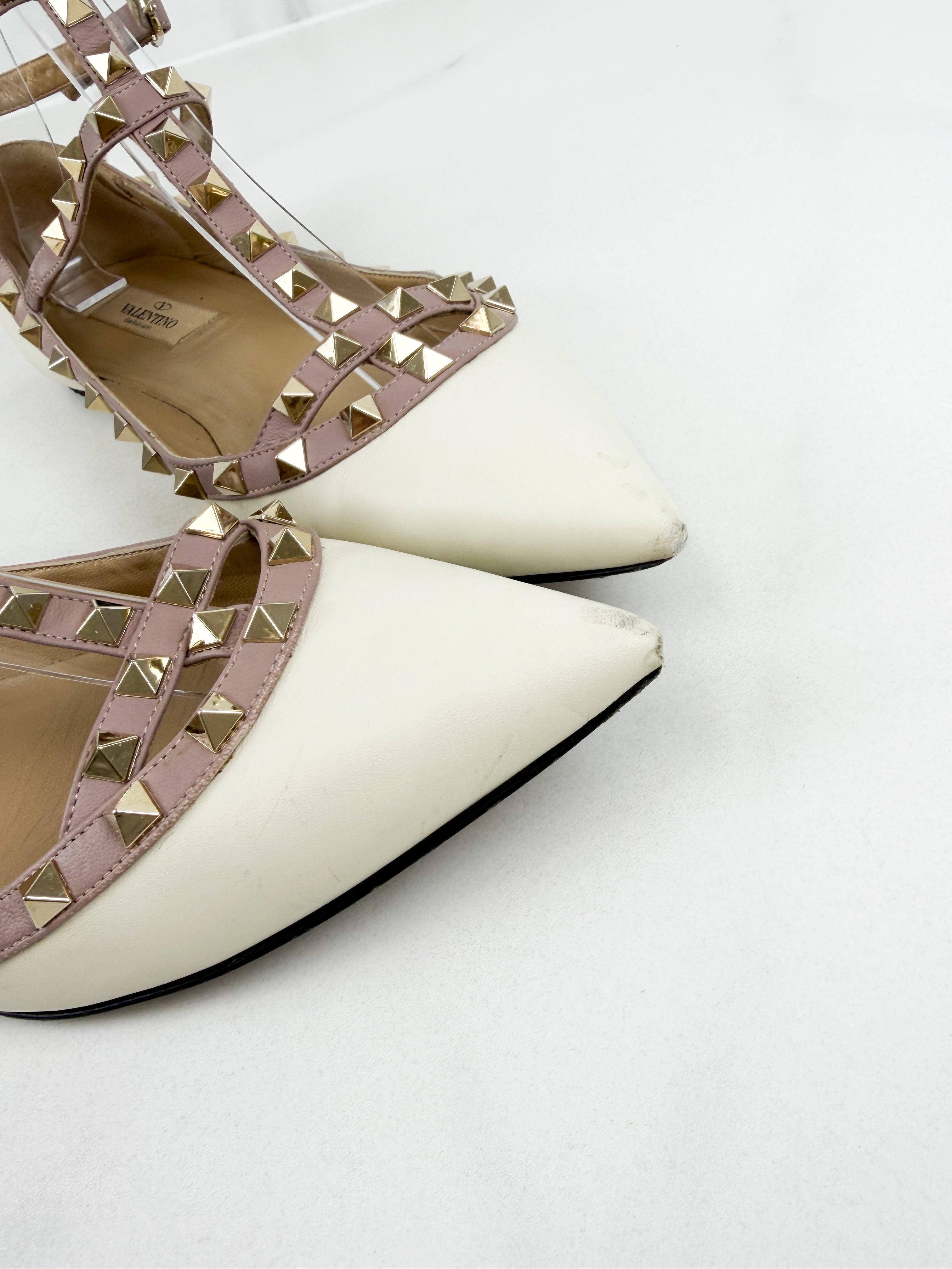 Valentino Rockstud Caged Ballet Flat Size 40