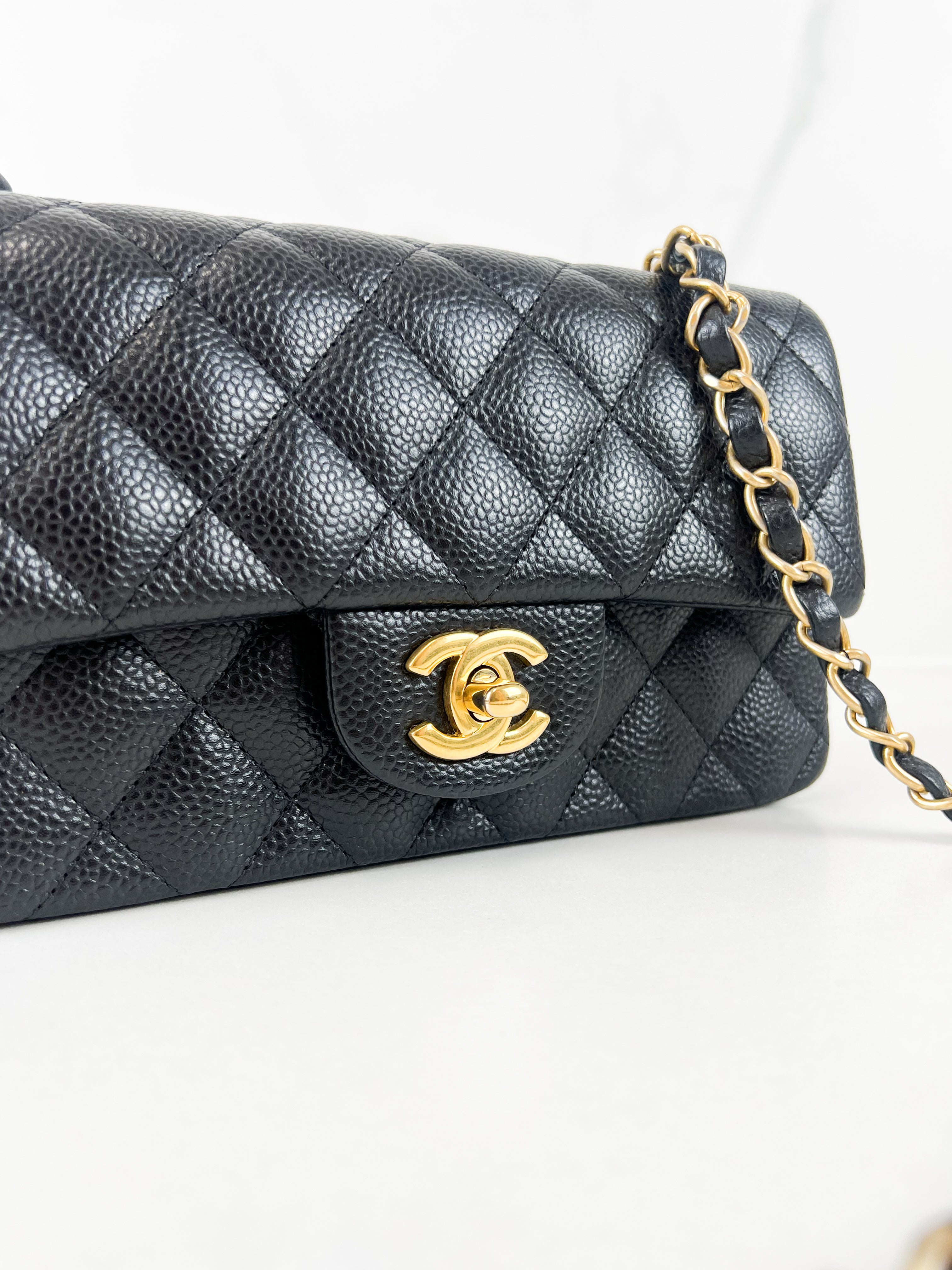 Chanel Rectangular Mini Flap Caviar Shoulder Bag GHW