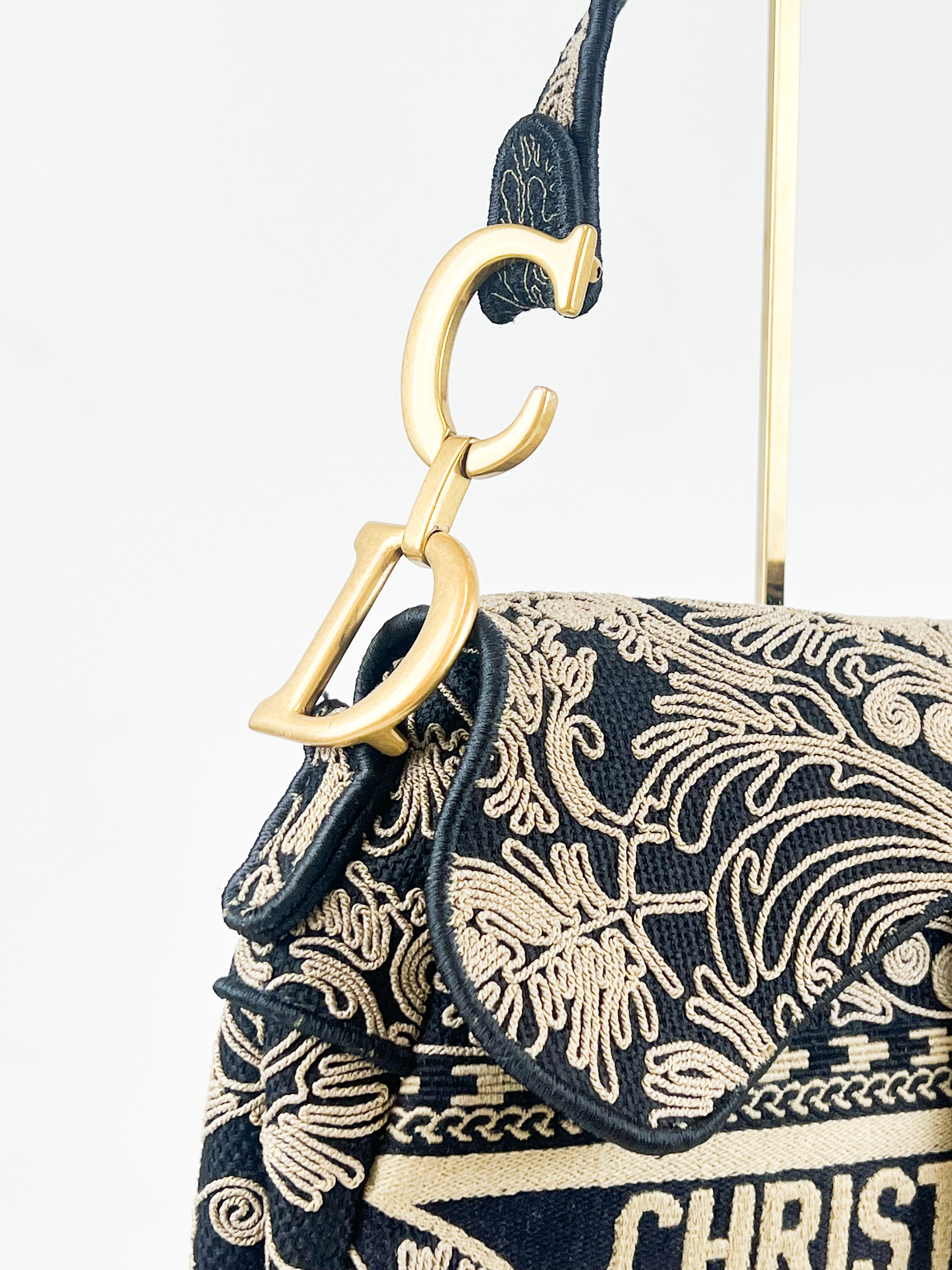 Christian Dior Medium Embroirery Saddle Bag