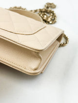 Chanel Beige Wallet On Chain