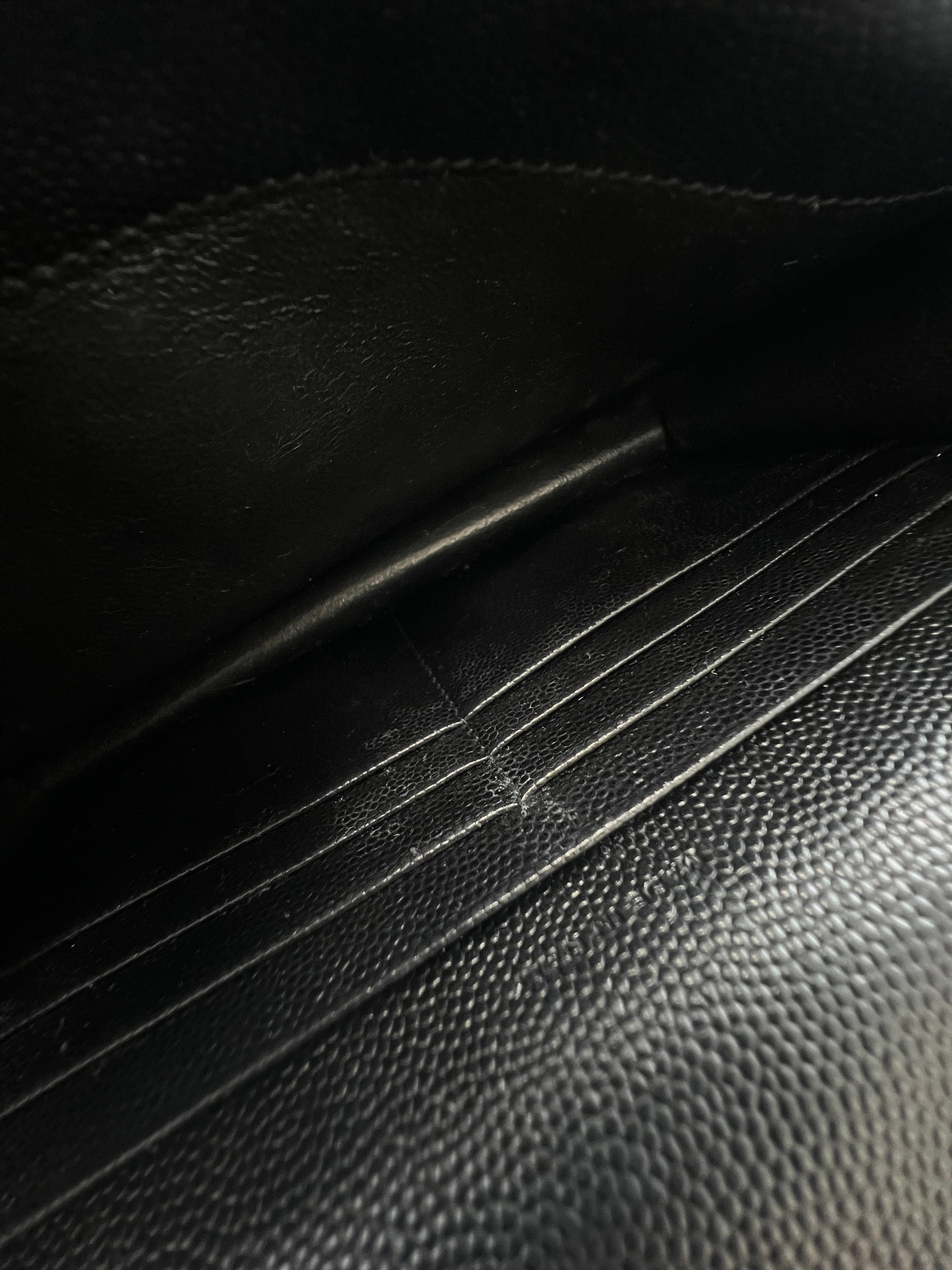 Saint Laurent Black Cassandre Envelope WOC