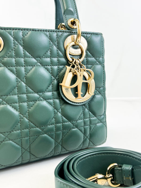Christian Dior Small Lady Dior Teal