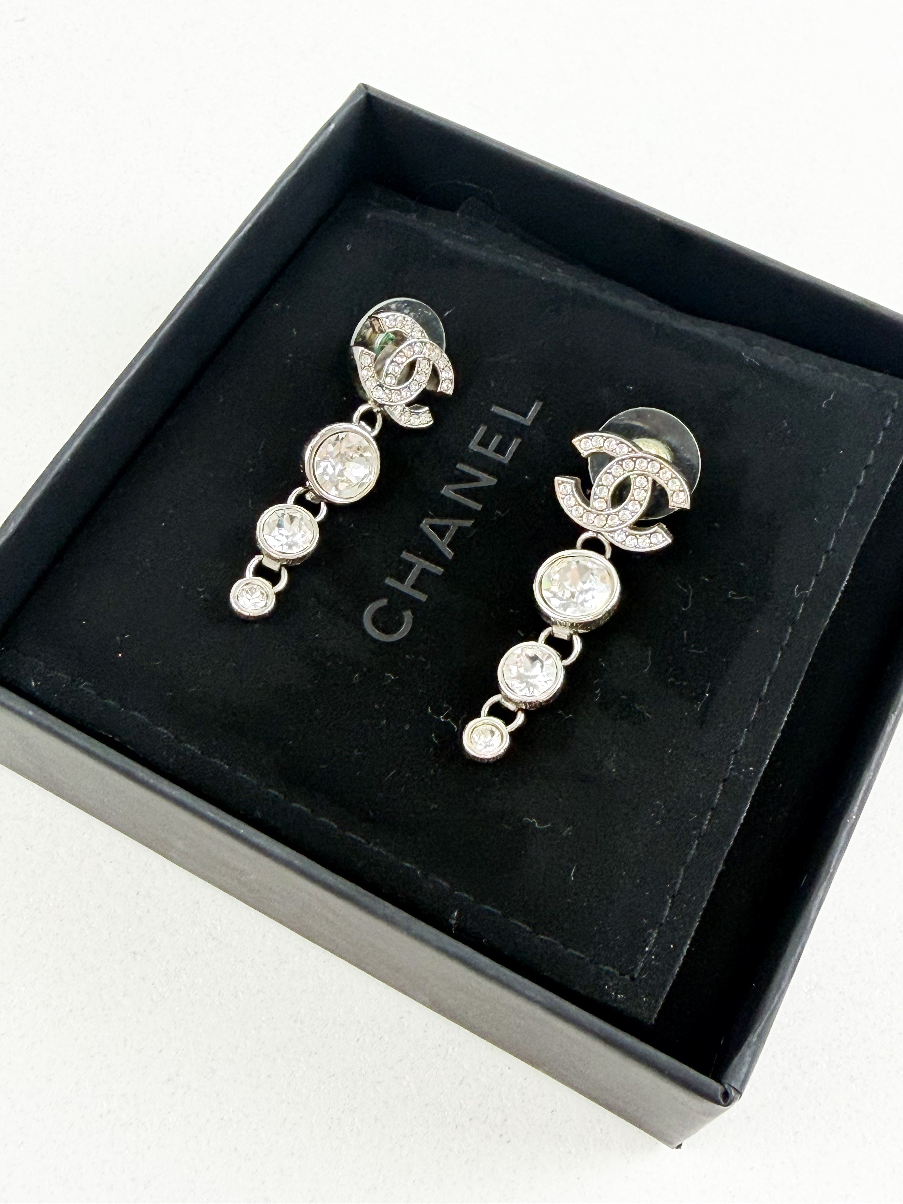 Chanel Coco Mark Dangling Earrings