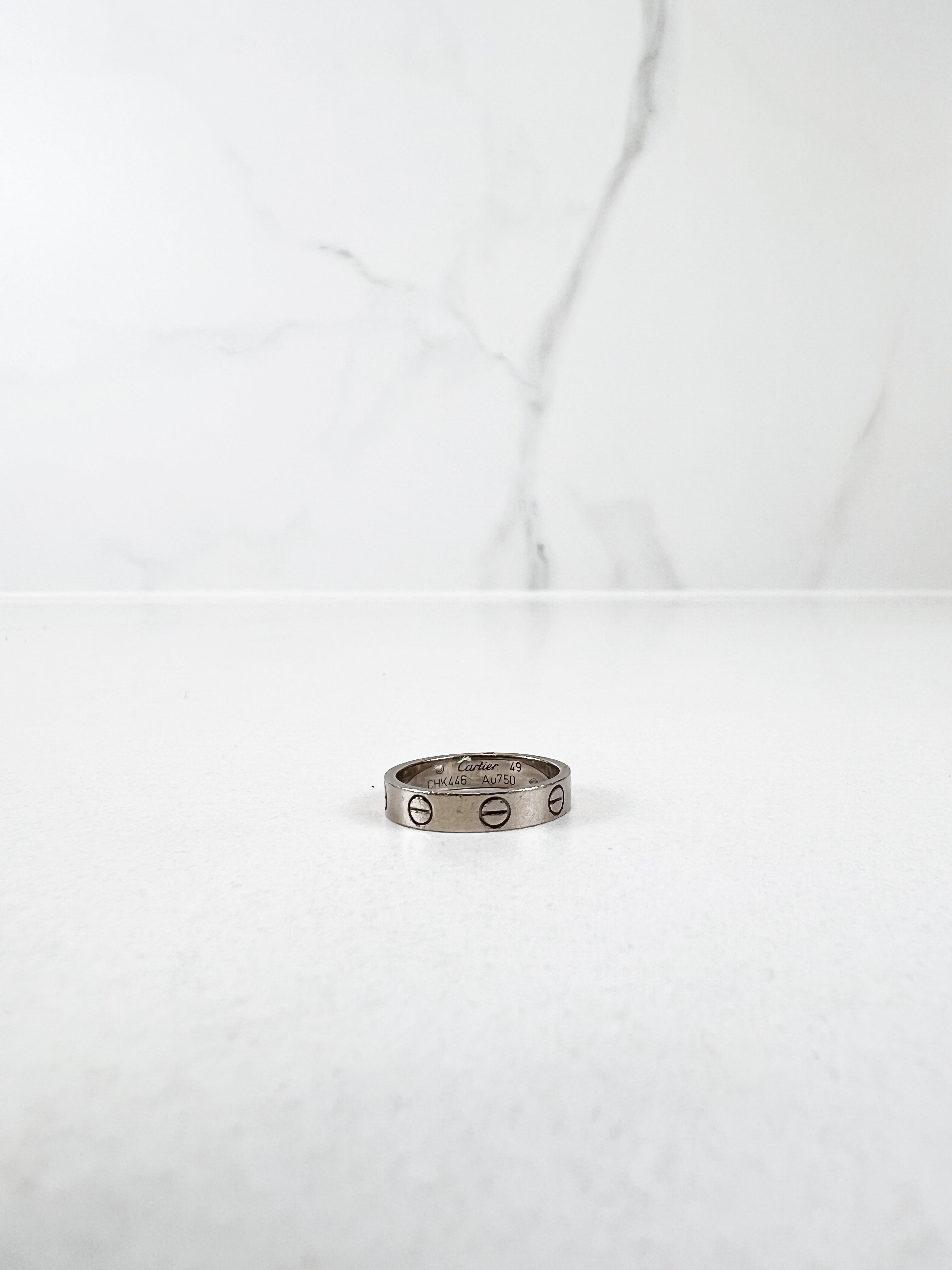 Cartier Love Ring in White Gold Size 49