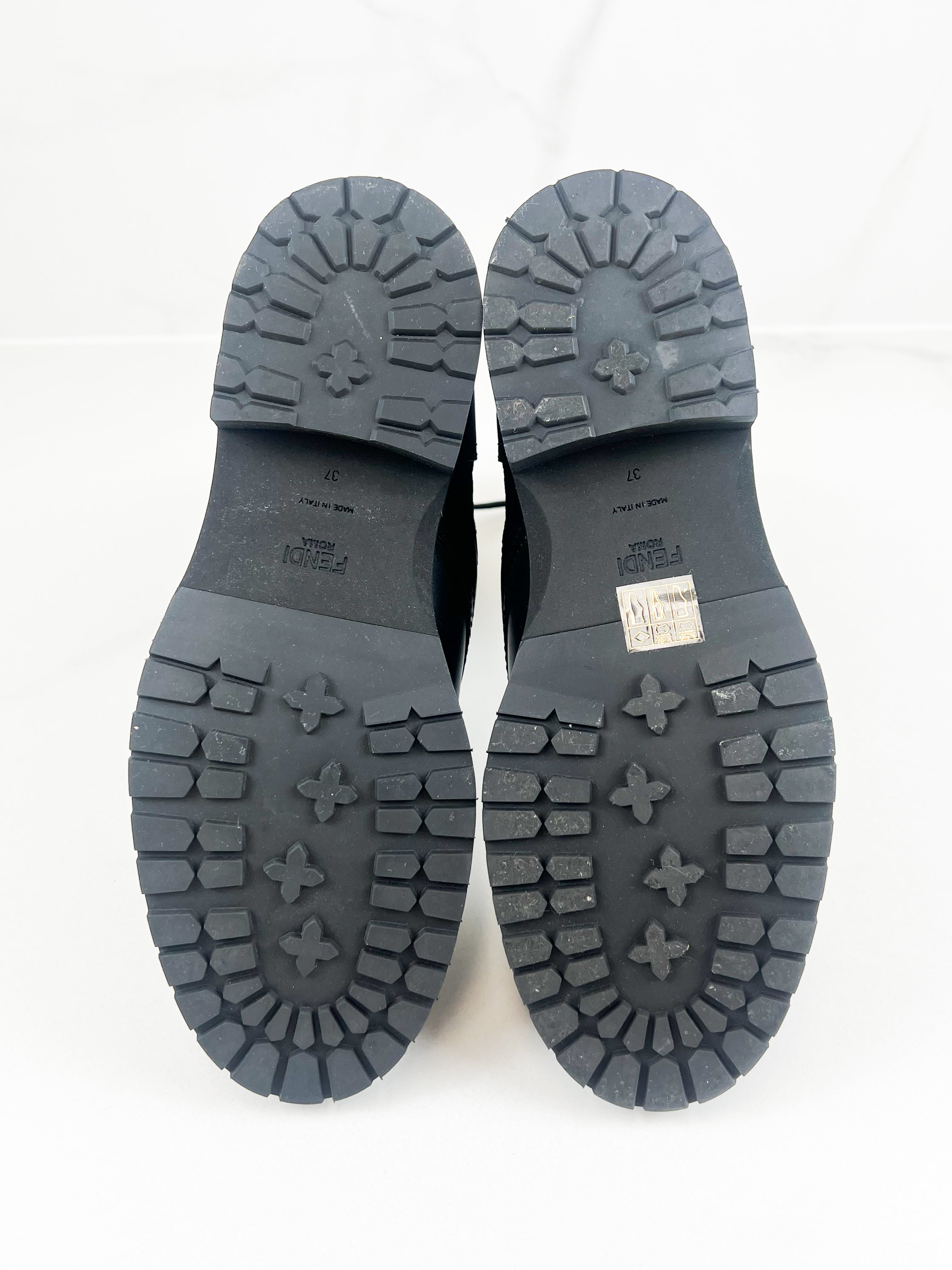 Fendi Rockoko Black Boots Size 37