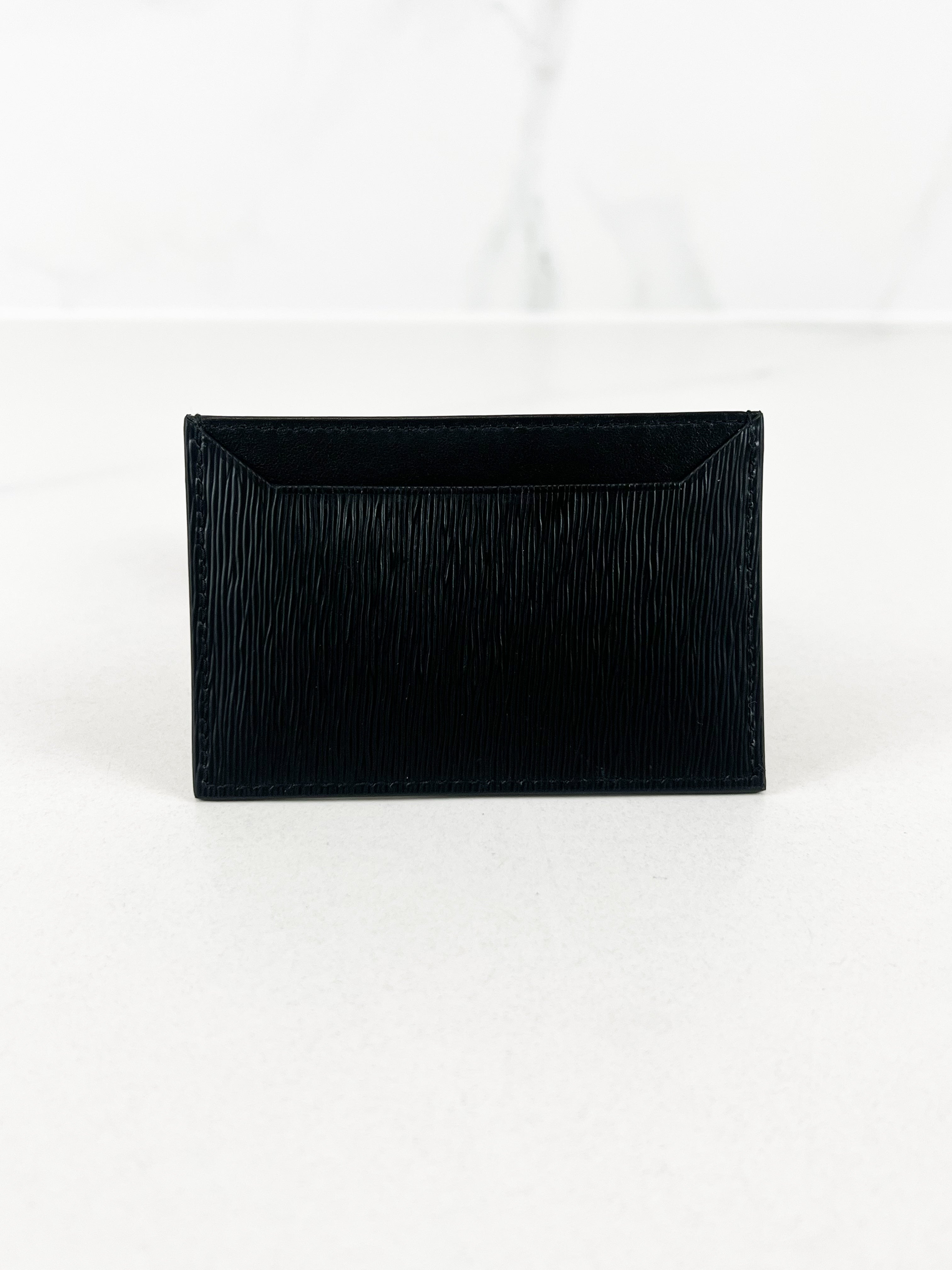 Prada Black Leather Card Wallet