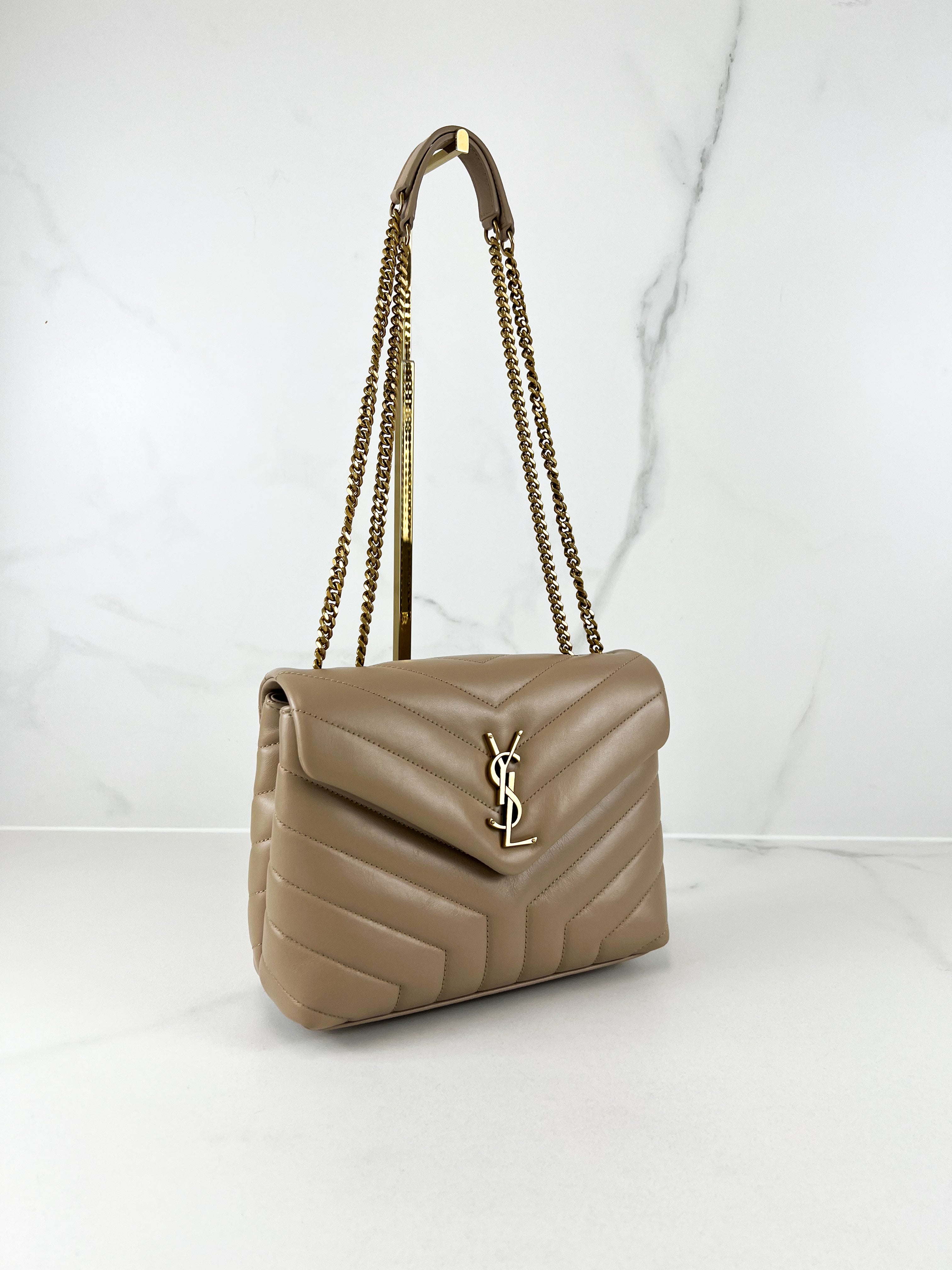 Saint Laurent Loulou Medium Chain Bag in Quilted Leather