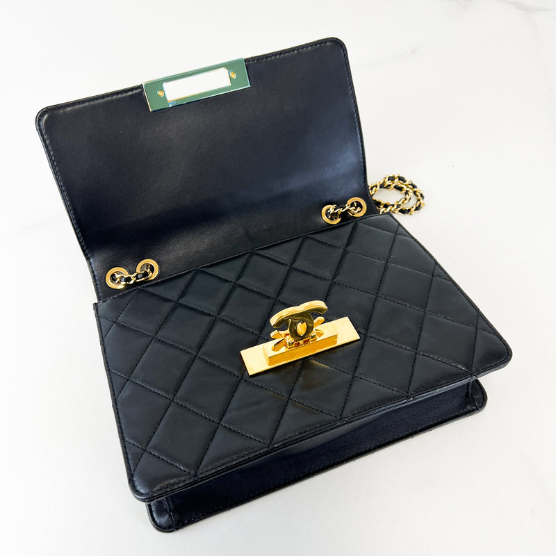 Chanel Lambskin Quilted CC Chain Crossbody/Shoulder Bag