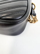 Gucci Black GG Small Marmont Shoulder Bag