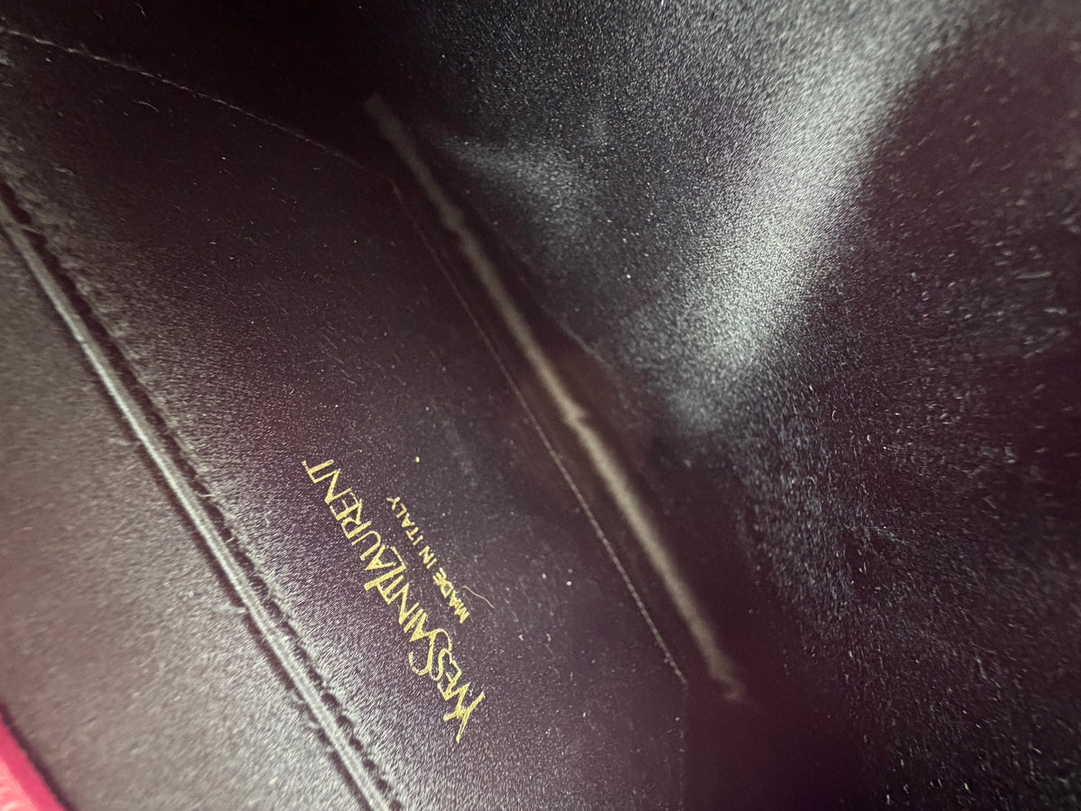 Saint Laurent Hot Pink Belle De Jour Clutch