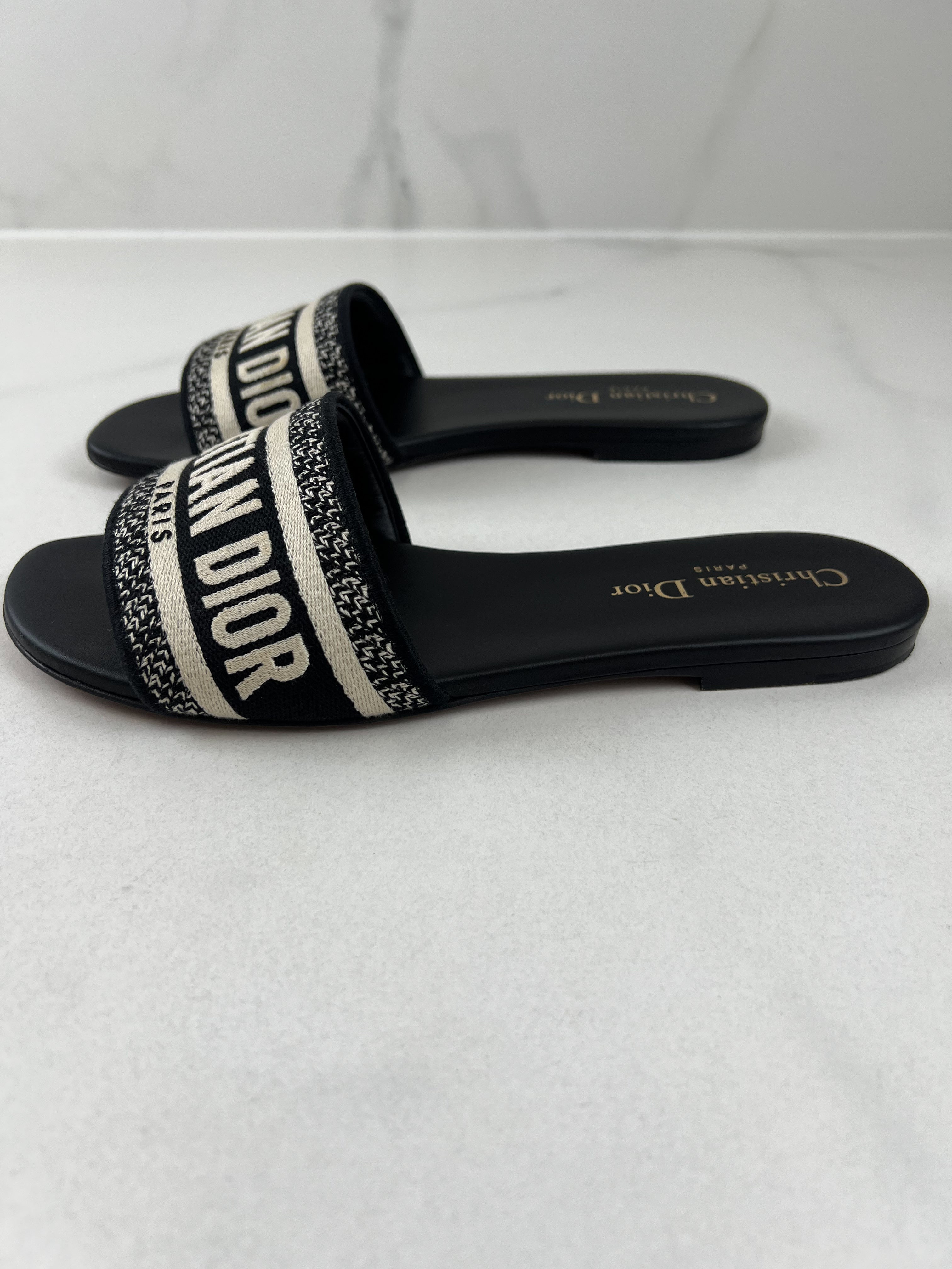 Christian Dior Dway Slides Size 37.5