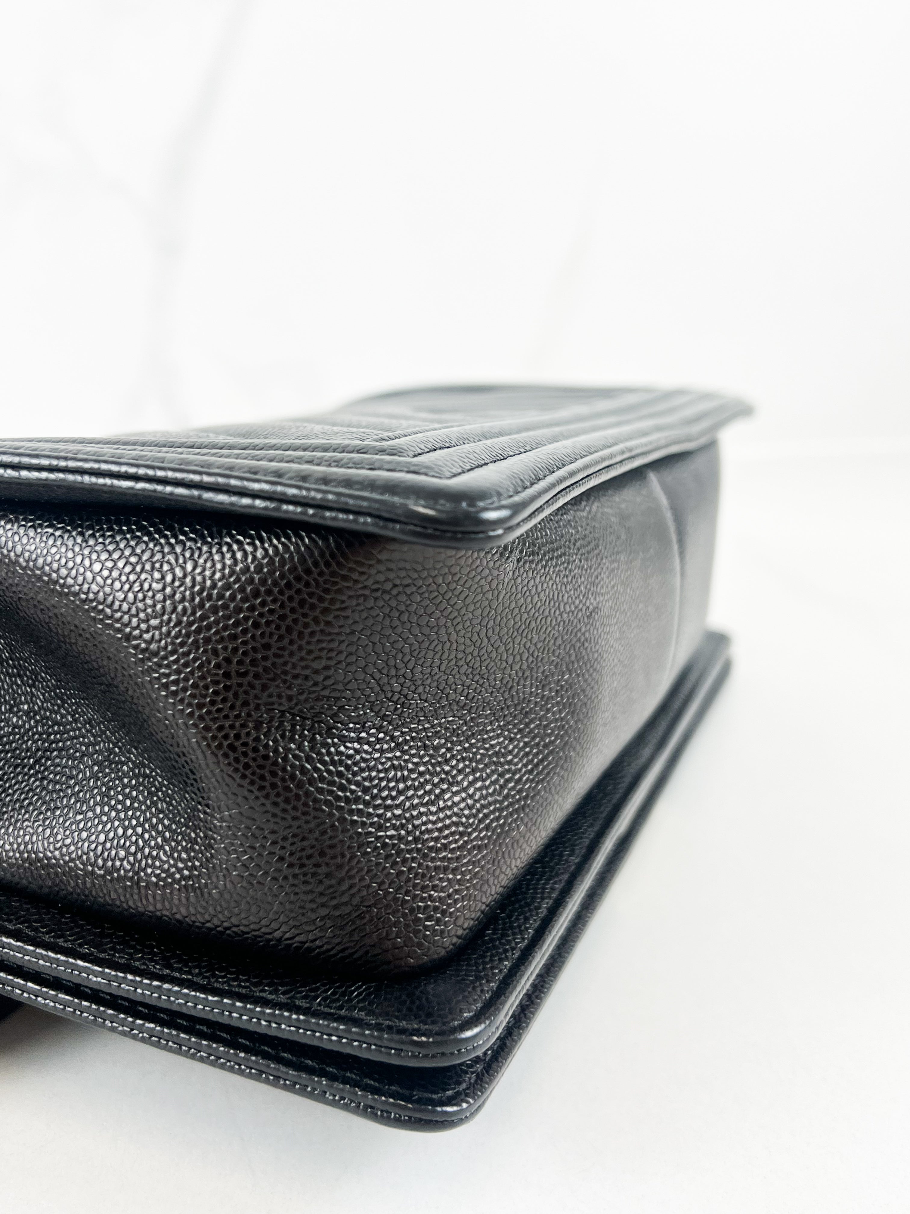 Chanel Old Medium Chevron Boy Bag with GHW