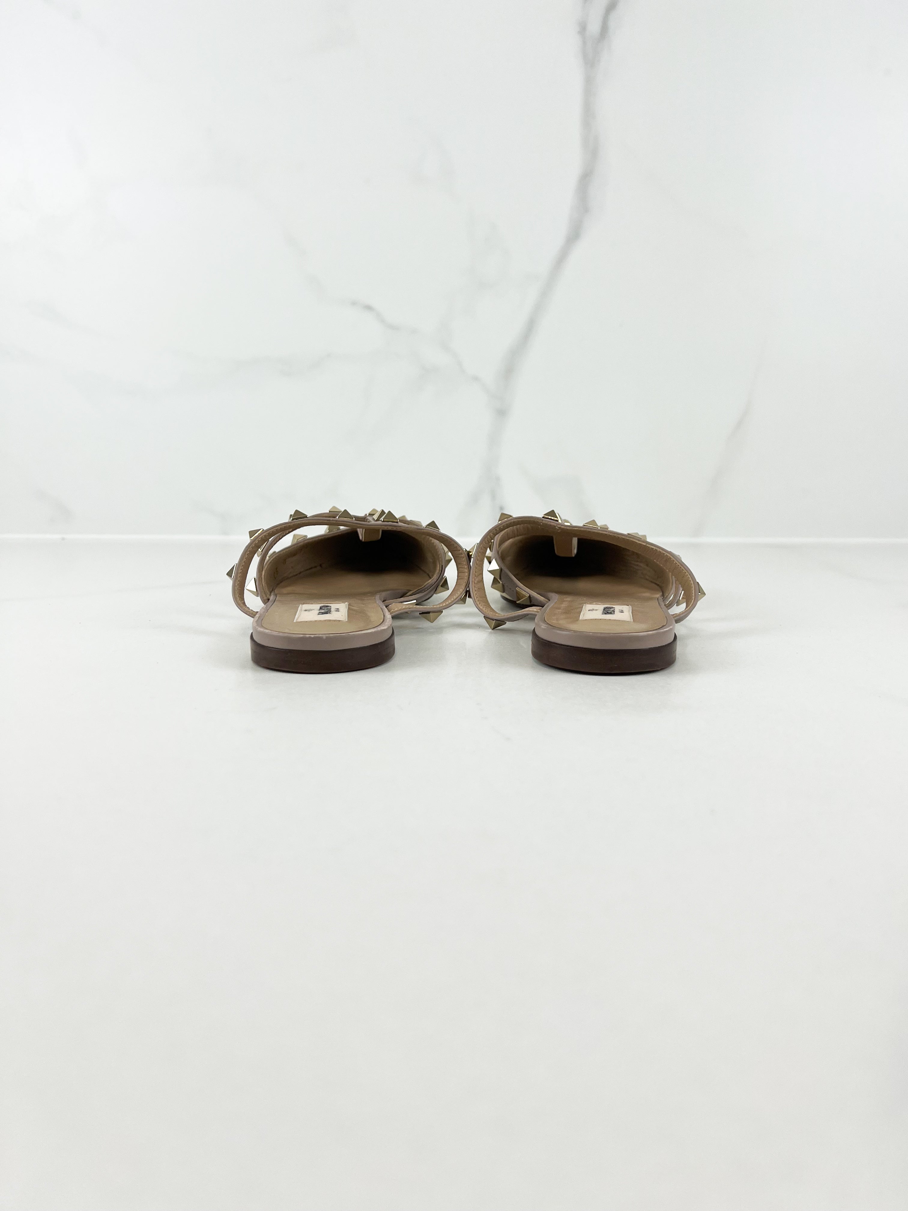 Valentino Garavani Rockstud Flat Mule Size 37