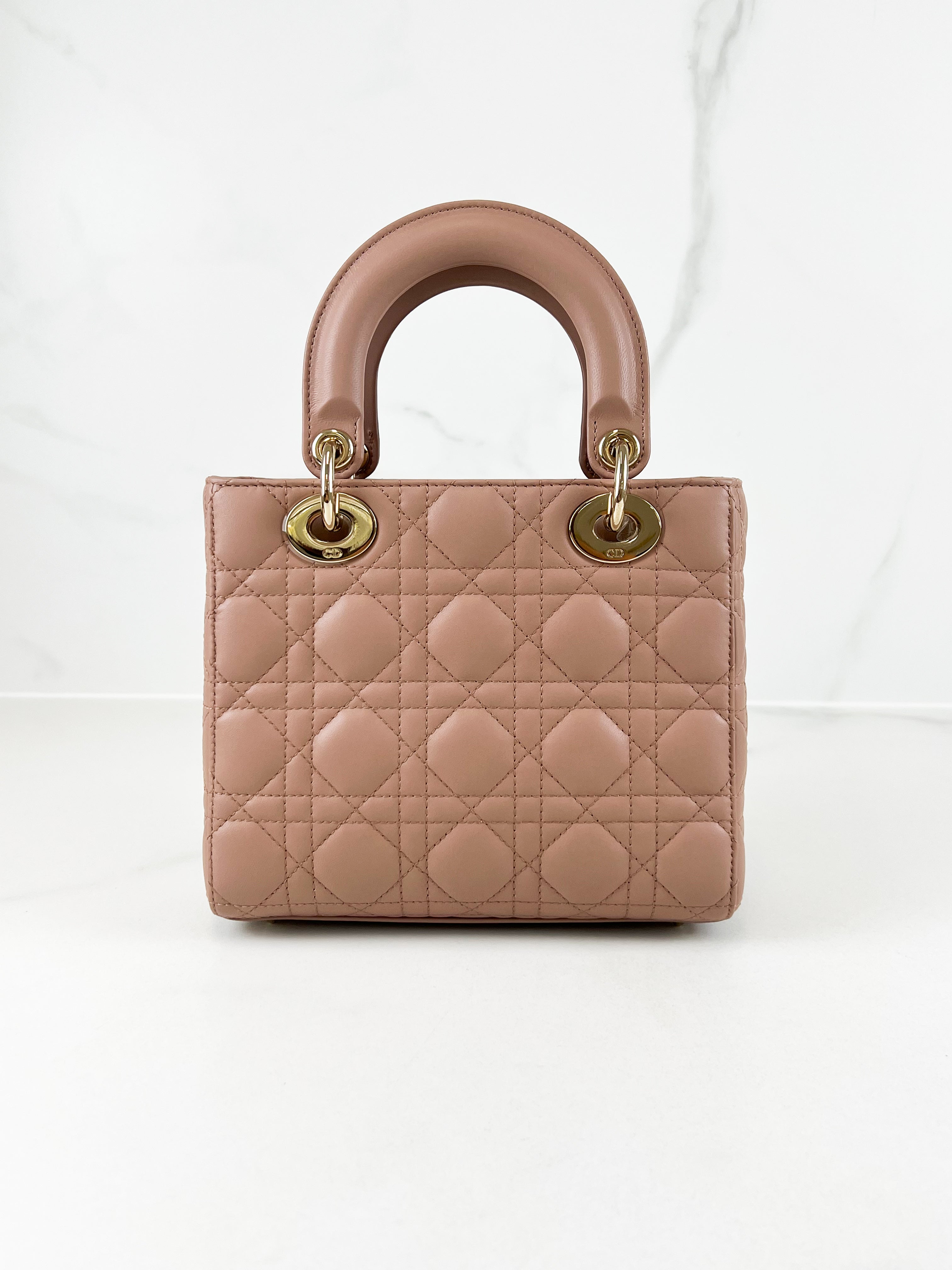 Christian Dior Small Lady Dior In Blush Cannage