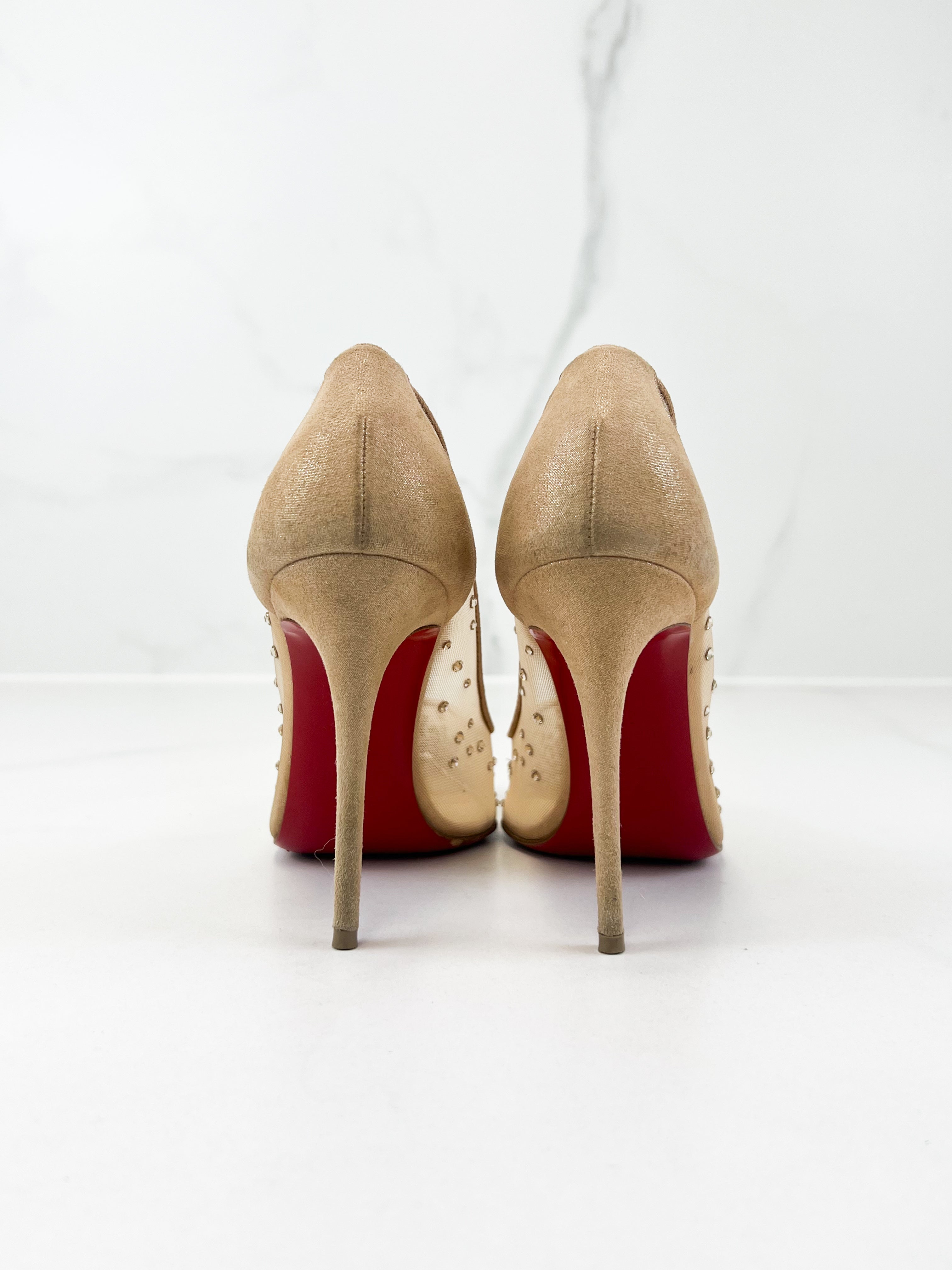 Christian Louboutin Follies Strass 100mm Size 35