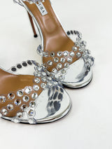 Aquazzura Tequilla 105 Embellished Slingback Pumps Size 37
