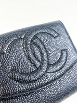 Chanel Black Decacoco Double Hook Bifold Wallet
