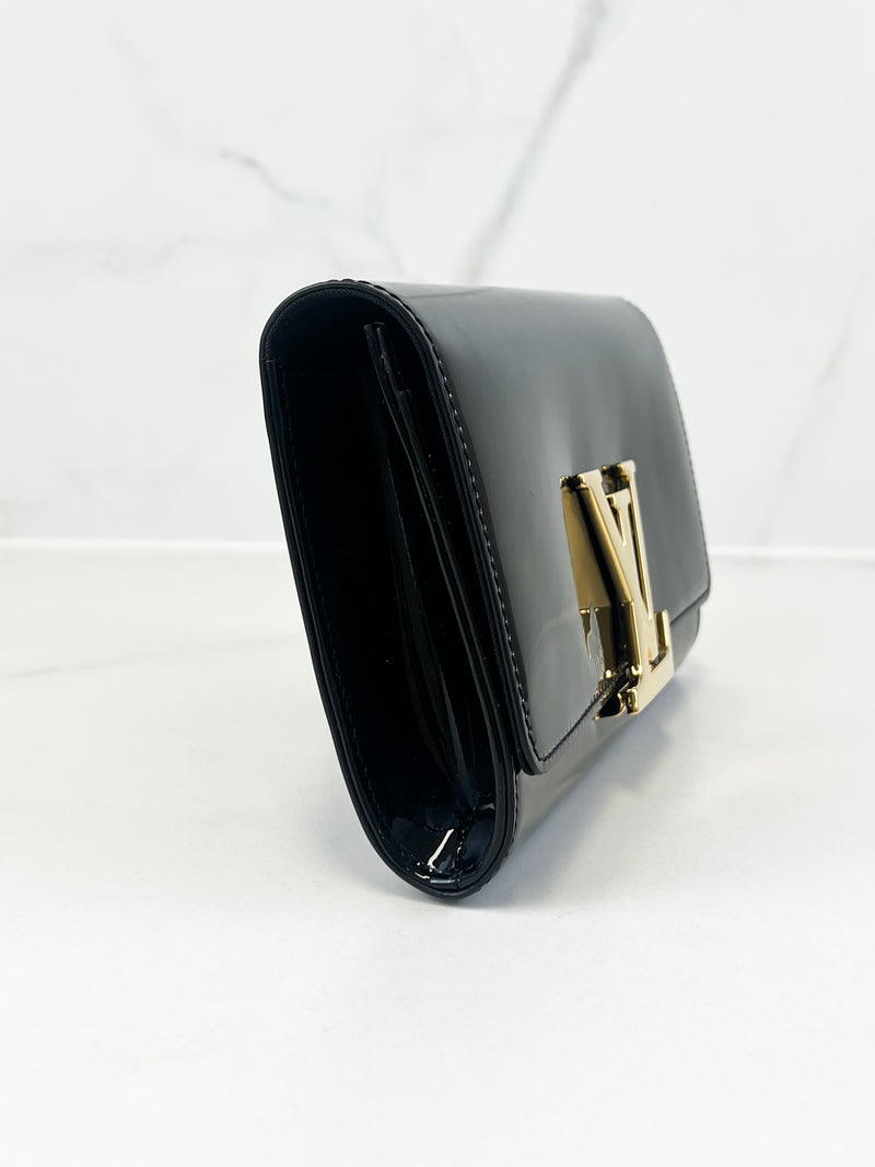 Louis Vuitton Patent Black St Louise Clutch