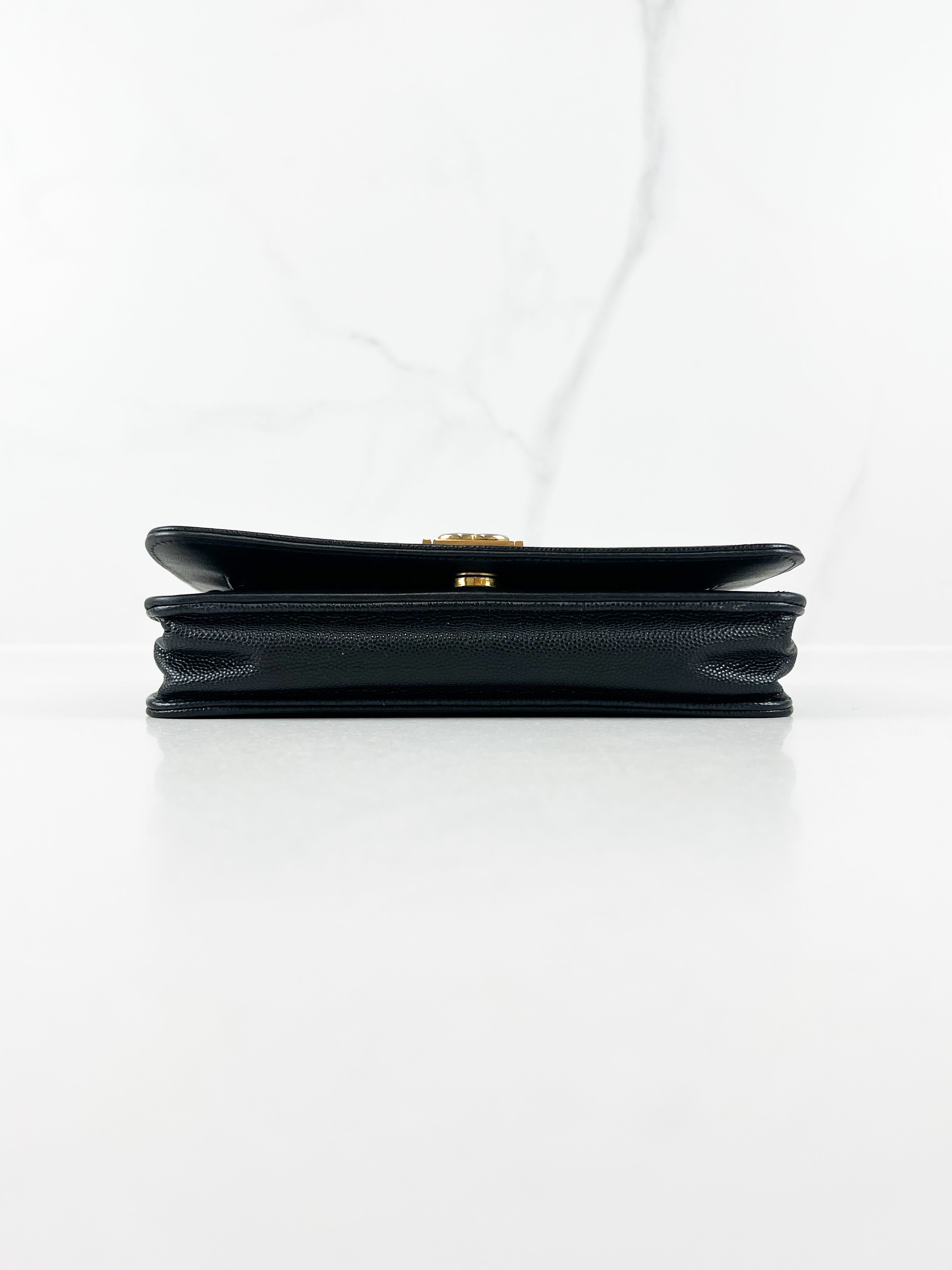 Chanel Boy Wallet on Chain Caviar with GHW